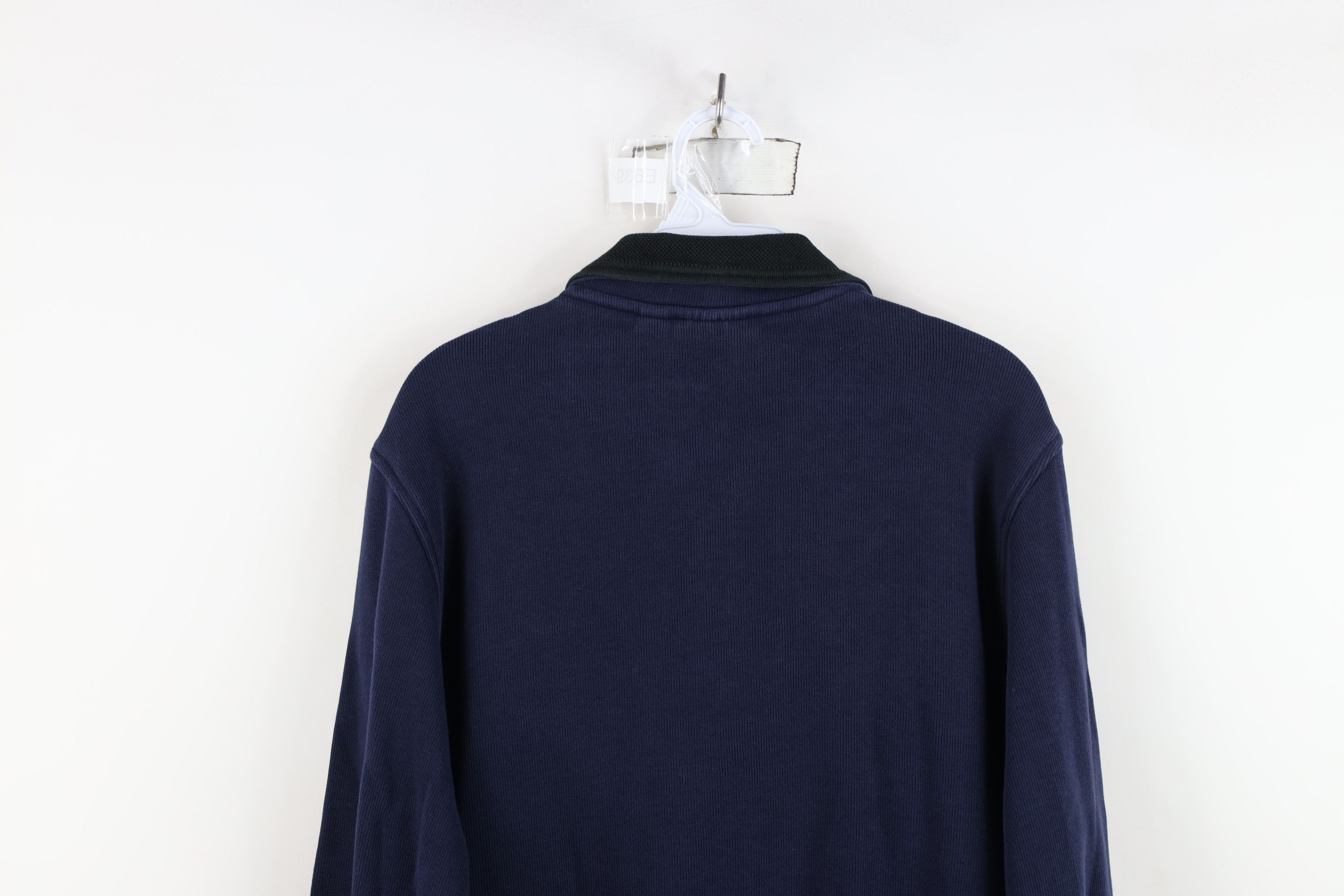 Lacoste Lacsote Logo Ribbed Knit Half Zip Pullover Sweater Blue Size US XXL / EU 58 / 5 - 14 Thumbnail