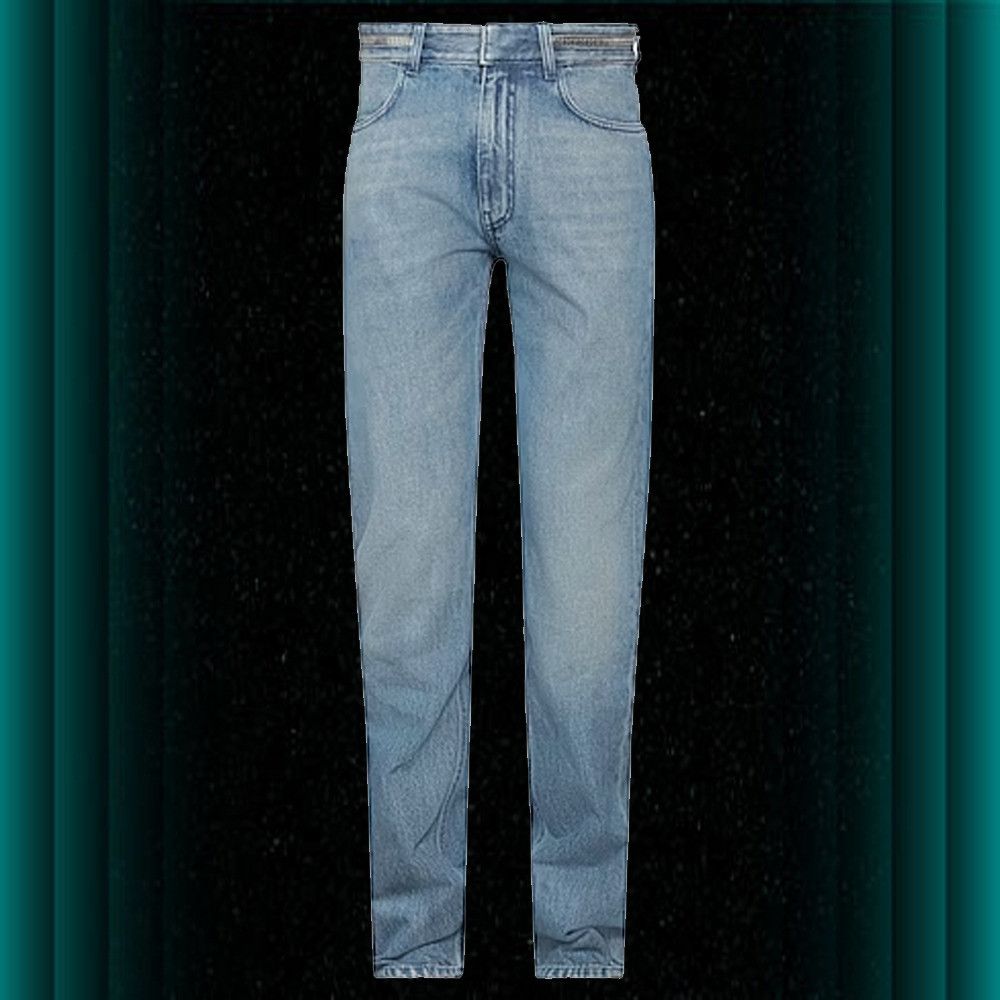 image of Givenchy Ooy1O0124 Denim Pants In Blue, Men's (Size 30)