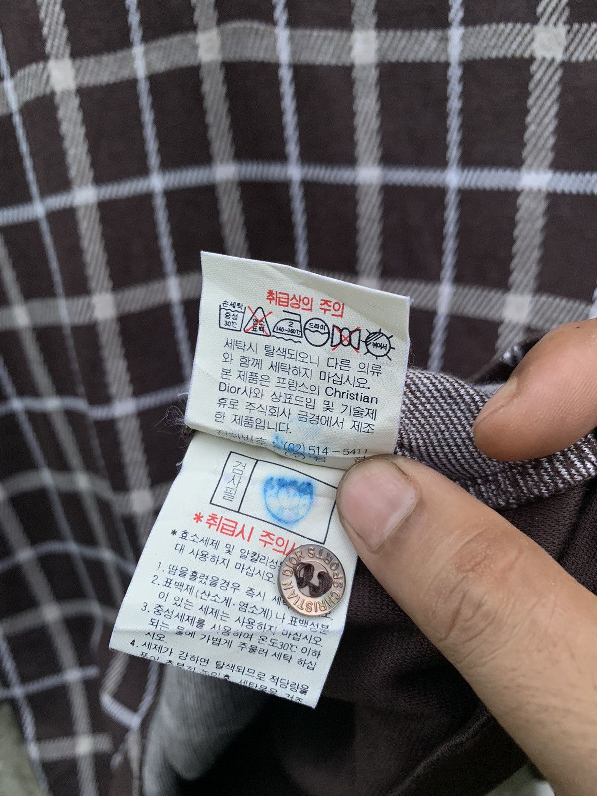 Dior Vintage Dior brown plaid longsleeve polo rugby shirt Size M / US 6-8 / IT 42-44 - 10 Thumbnail