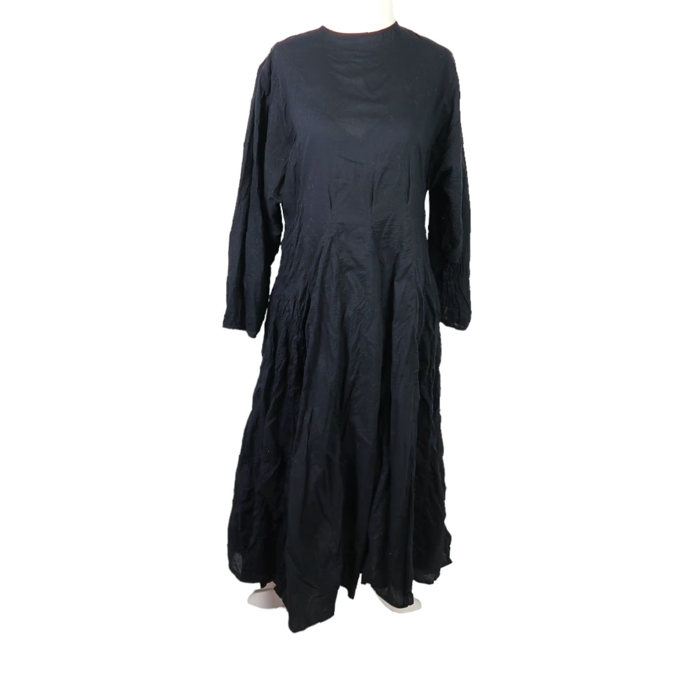 RHODE Rhode Black Cotton Long Sleeve Drop Waist Midi Dress S Womens Midi Casual Party/Cocktail Size S / US 4 / IT 40 - 2 Thumbnail