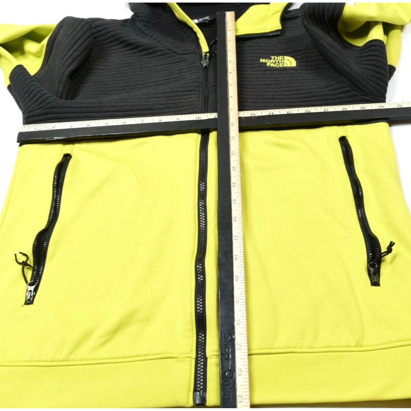 The North Face The North Face Fleece Jacket Mens M Black Green Full-Zip Hood Sleeve Long-Style Stand-Up Collar Outdoor Winter Fall Spring Regular Size US M / EU 48-50 / 2 - 7 Thumbnail