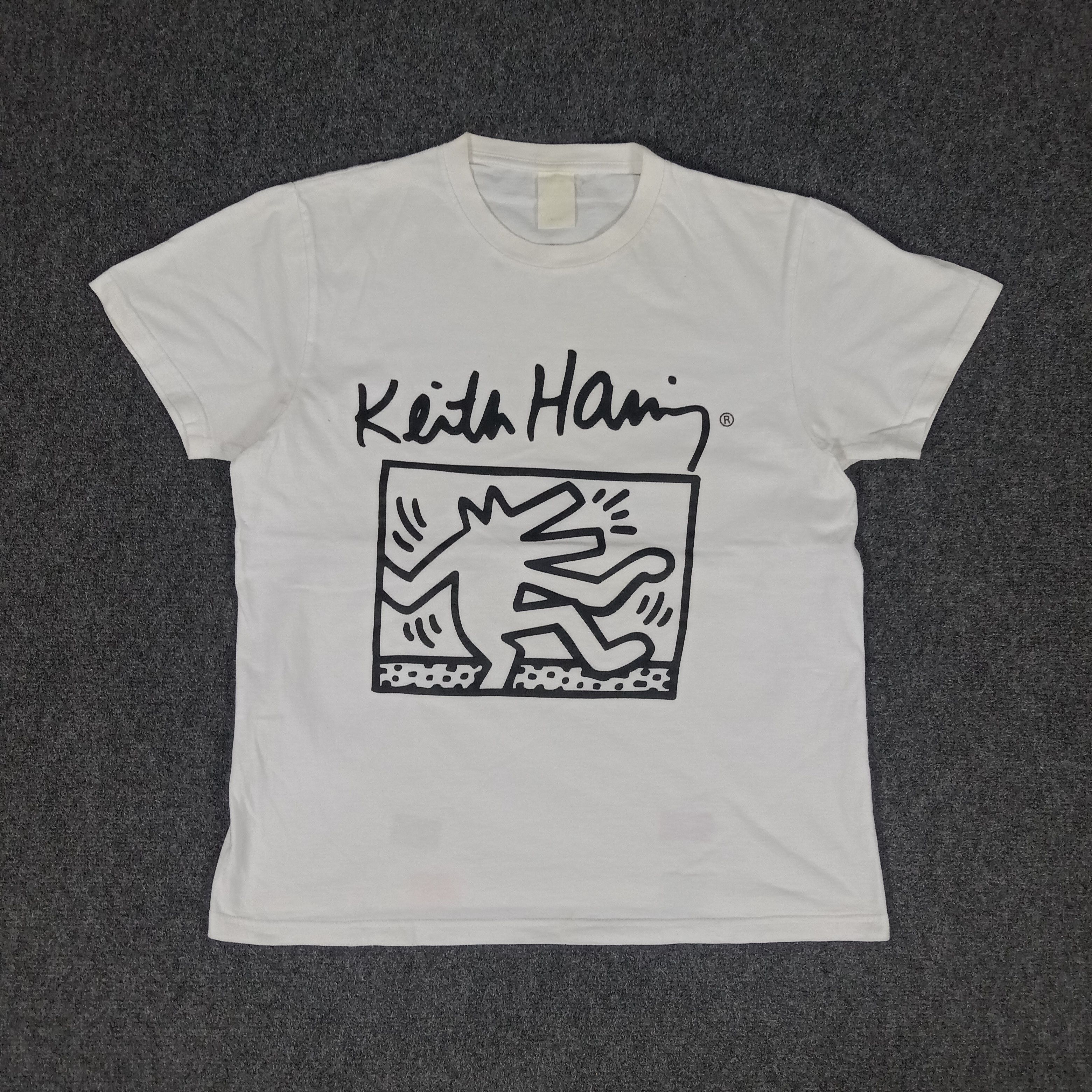 Keith Haring × Vintage Keith Haring American Pop Art Design Tshirt Size US M / EU 48-50 / 2 - 1 Thumbnail