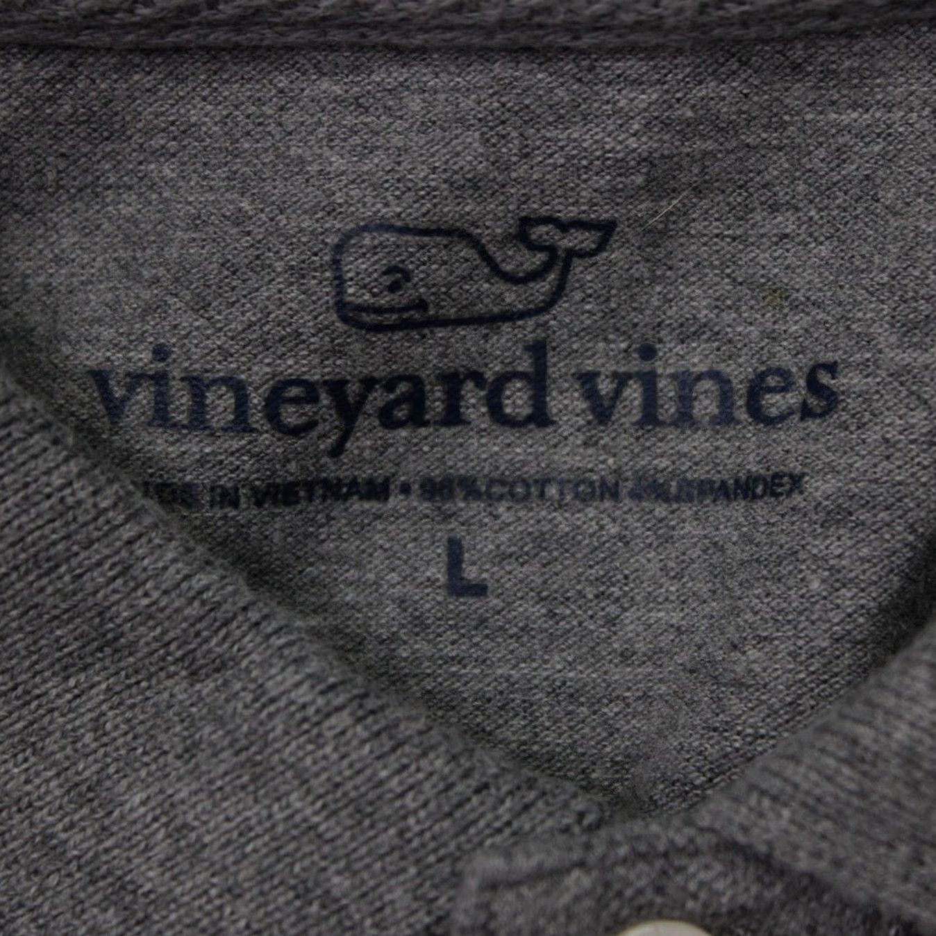 Vineyard Vines Vineyard Vines Edgartown Polo Shirt Mens Large Gray Short Sleeve Cotton Polyester Blend Stretch Polo Shirt Size US L / EU 52-54 / 3 - 7 Thumbnail