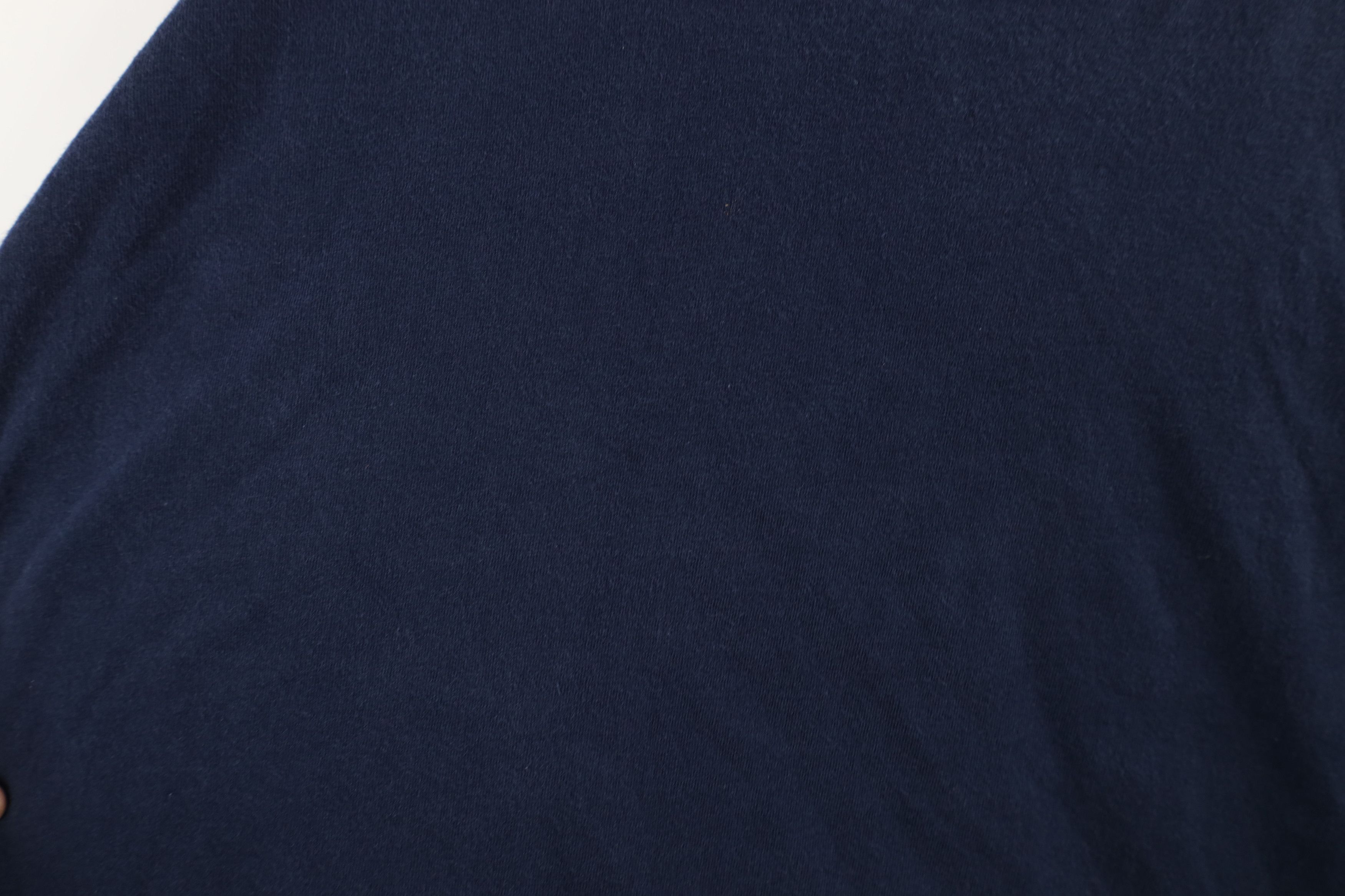Vintage Vintage 90s Streetwear Blank Heavyweight Cotton T-Shirt Blue Size US XXL / EU 58 / 5 - 4 Thumbnail