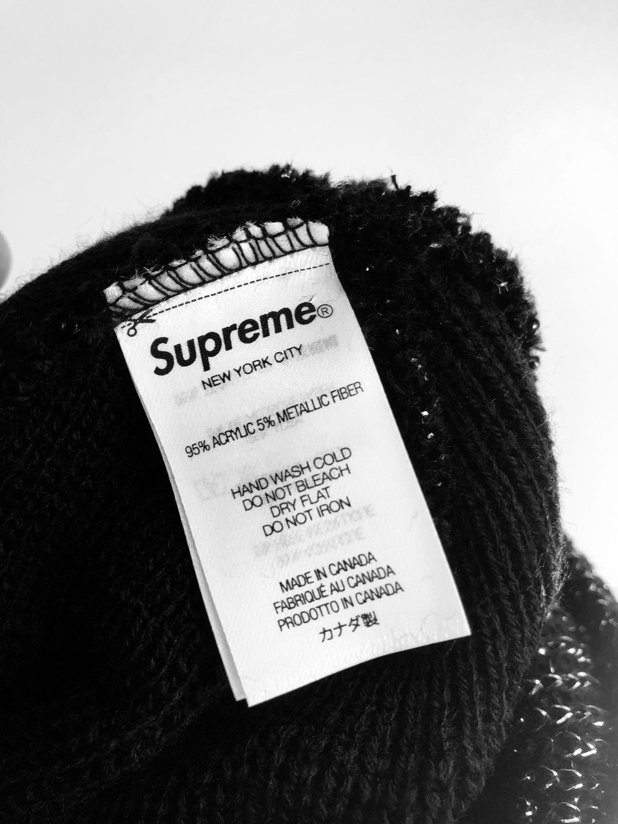 Supreme Supreme Lurex Balavlava BLACK Size ONE SIZE - 5 Thumbnail