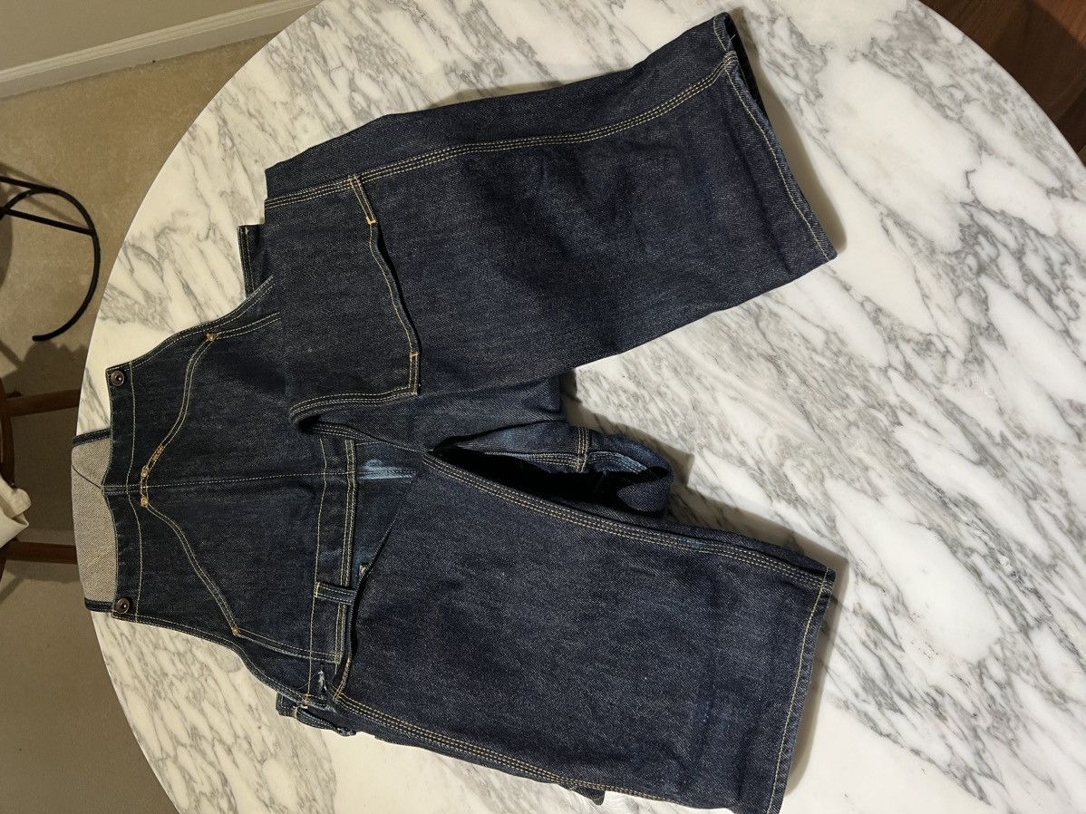 Salopette Iron Heart 805 21 Oz Denim Selvedge Bleu Indigo Taille Unique Homme