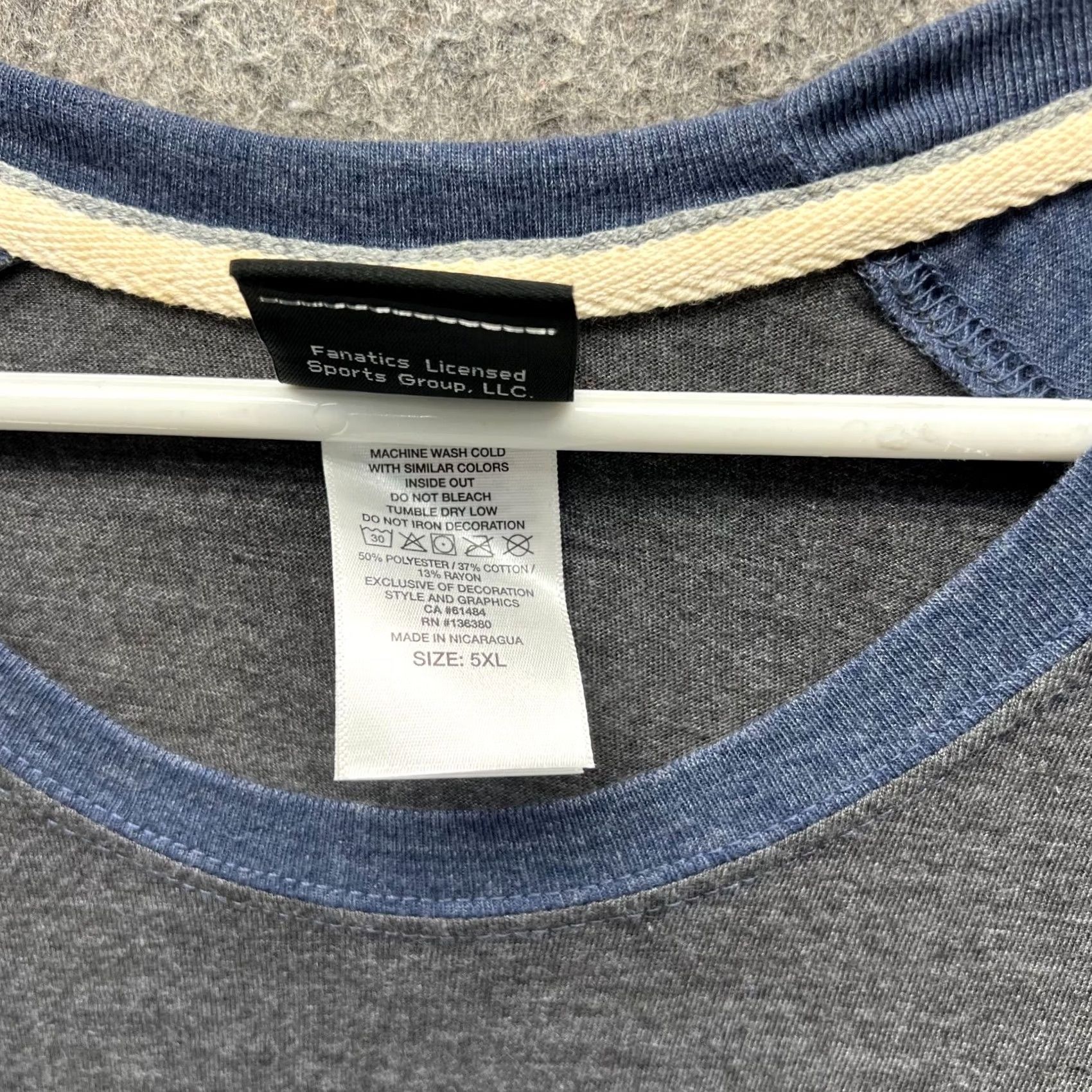 Harley Davidson Harley-Davidson Shirt Men 5XL Grey Blue 3/4 Sleeve Crewneck Motorcycle Logo T-Shirt Size US XXL / EU 58 / 5 - 5 Thumbnail