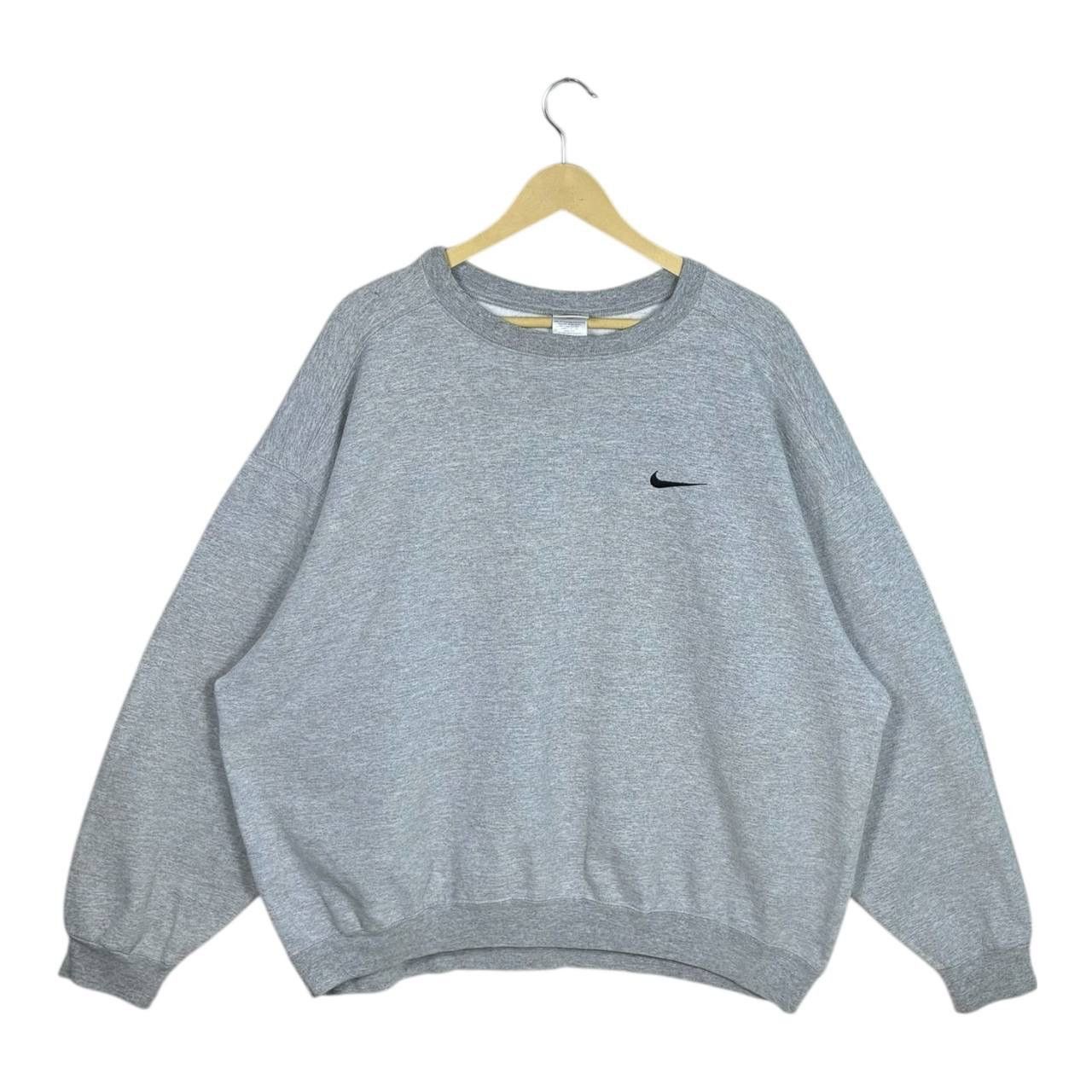 Nike Vintage 90s Nike Grey Sweatshirt Baggy Made in USA L Size US L / EU 52-54 / 3 - 1 Thumbnail