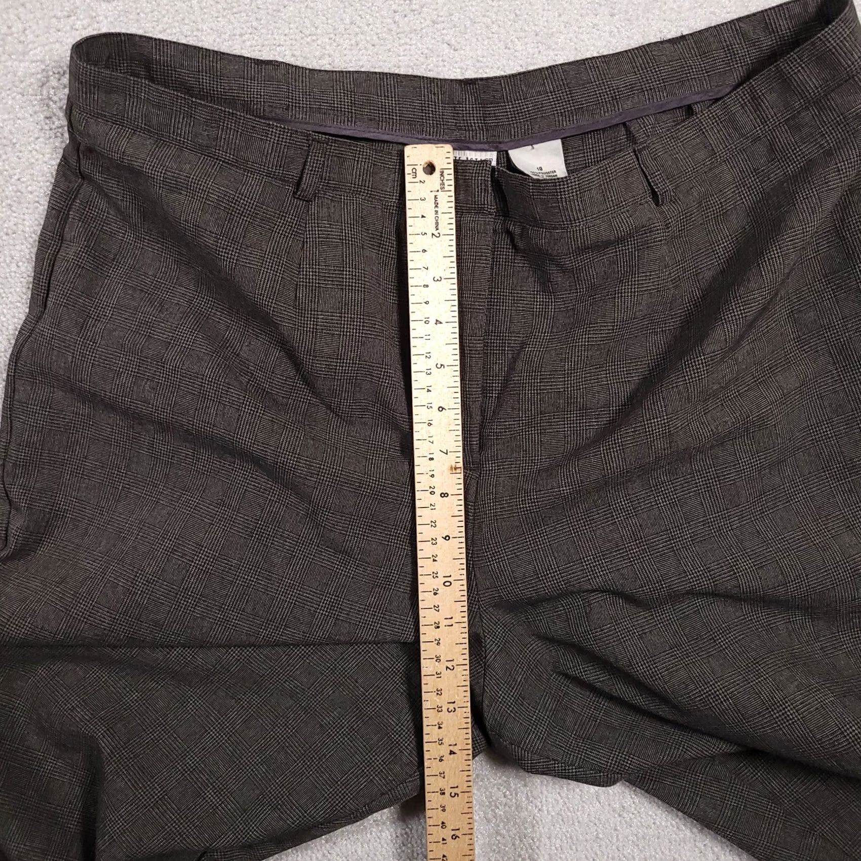 Vintage White Stag Pants Women's 18 Gray Plaid Wide-Leg High Rise Dress Pants Size 40" / US 18 - 6 Thumbnail