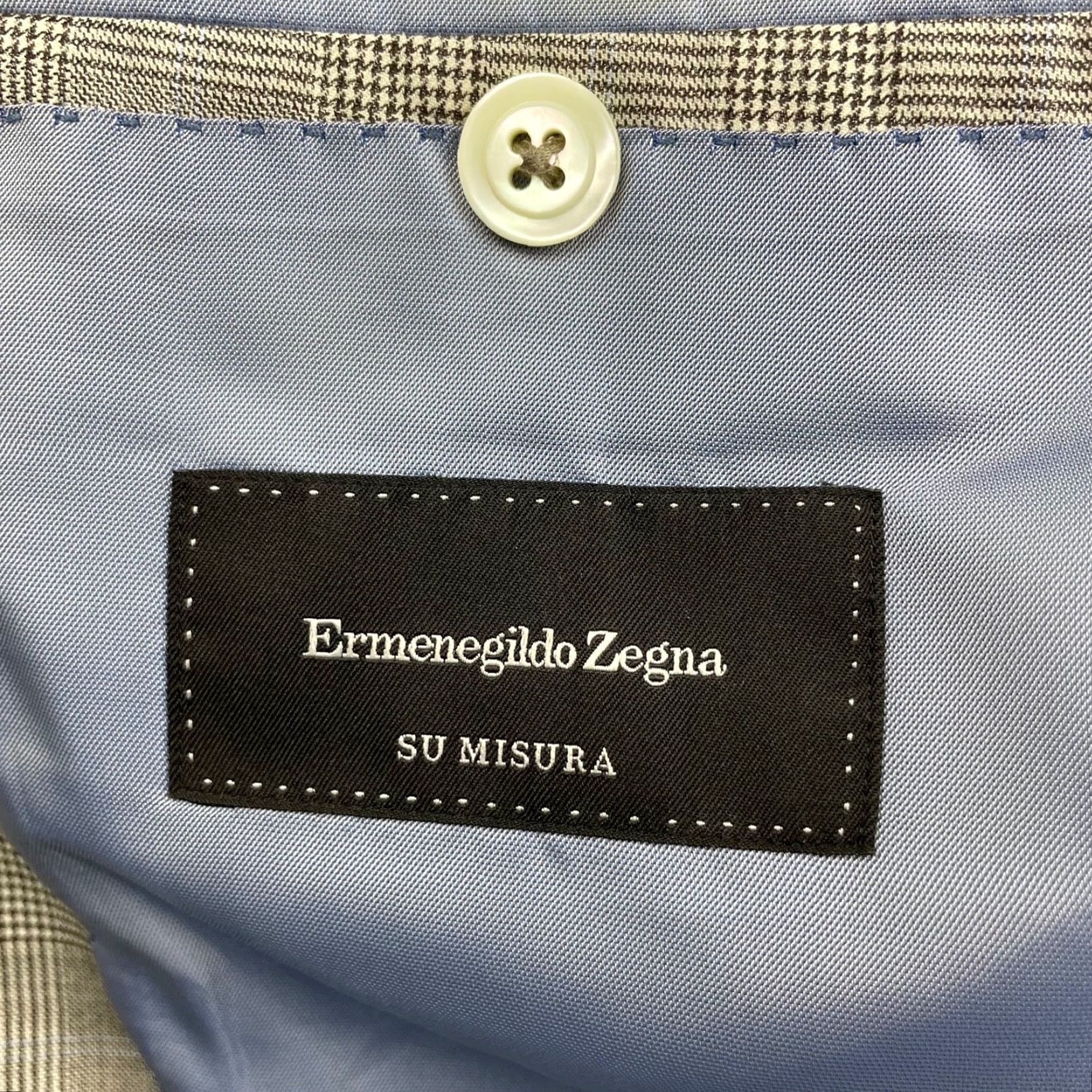 Ermenegildo Zegna VINTAGE Ermenegildo Zegna Blazer Men Su Misura Trofeo 600 Brown Plaid 44R US 54 EU Wool/Silk Size 44R - 5 Thumbnail
