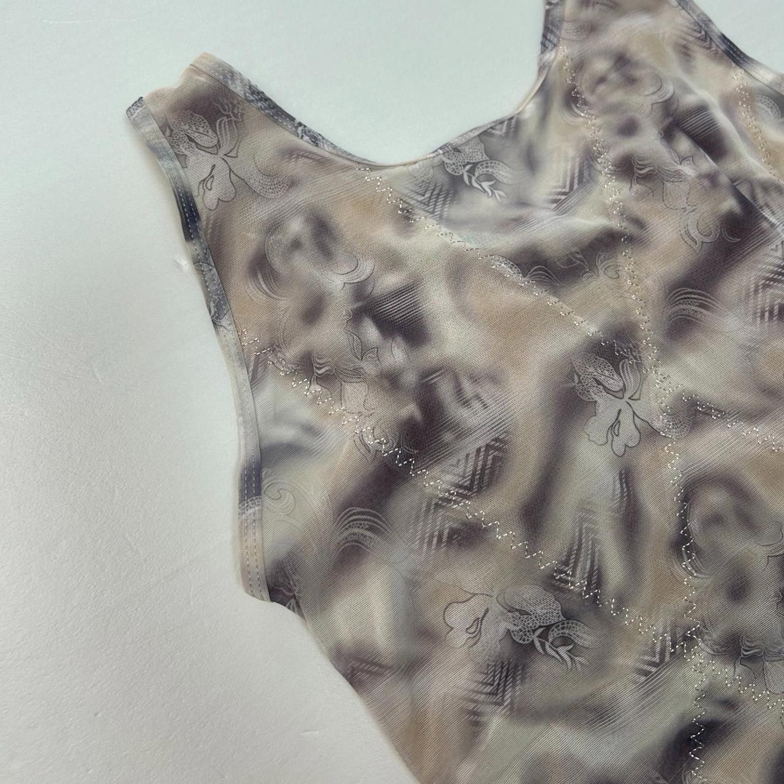 Japanese Brand Psychedelic Ruffled Tank Top Size ONE SIZE - 5 Thumbnail