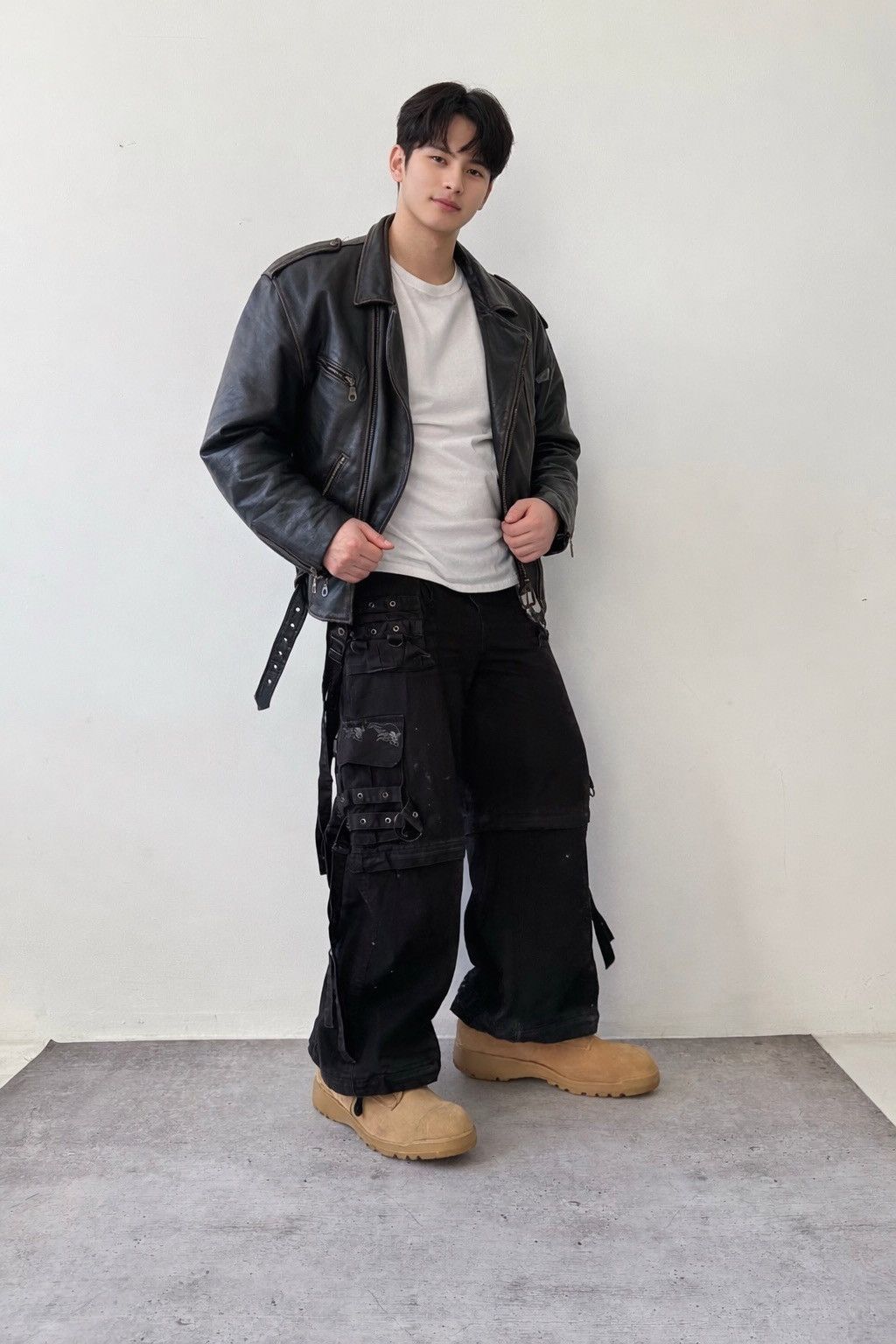 Other Vintage Y2K Cyber Goth Bondage Cargo Pants Multi Pocket Size US 33 - 3 Thumbnail