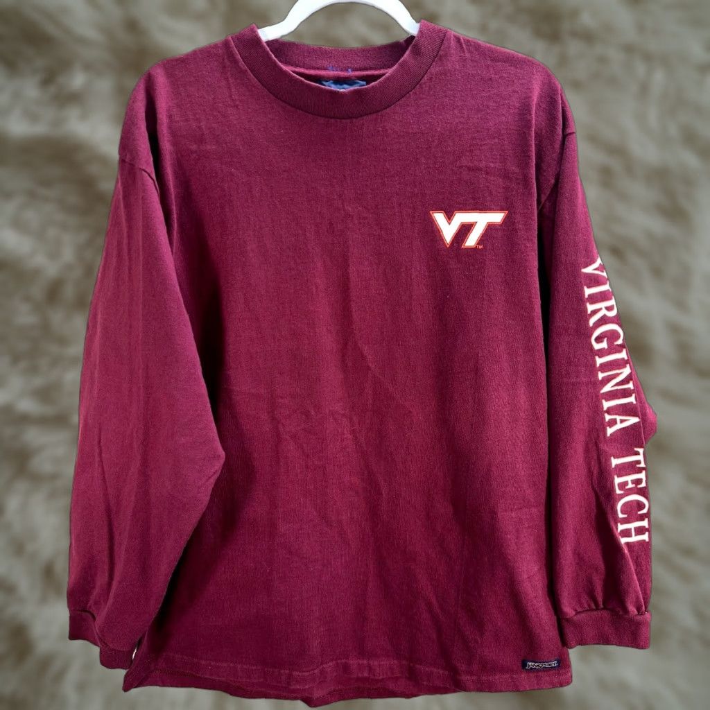 Jansport Nike Shirt? No, Jansport Pullover Shirt? Virginia Tech Burgundy Cotton Long Sleeve Crew Neck L Mens Size US L / EU 52-54 / 3 - 1 Thumbnail