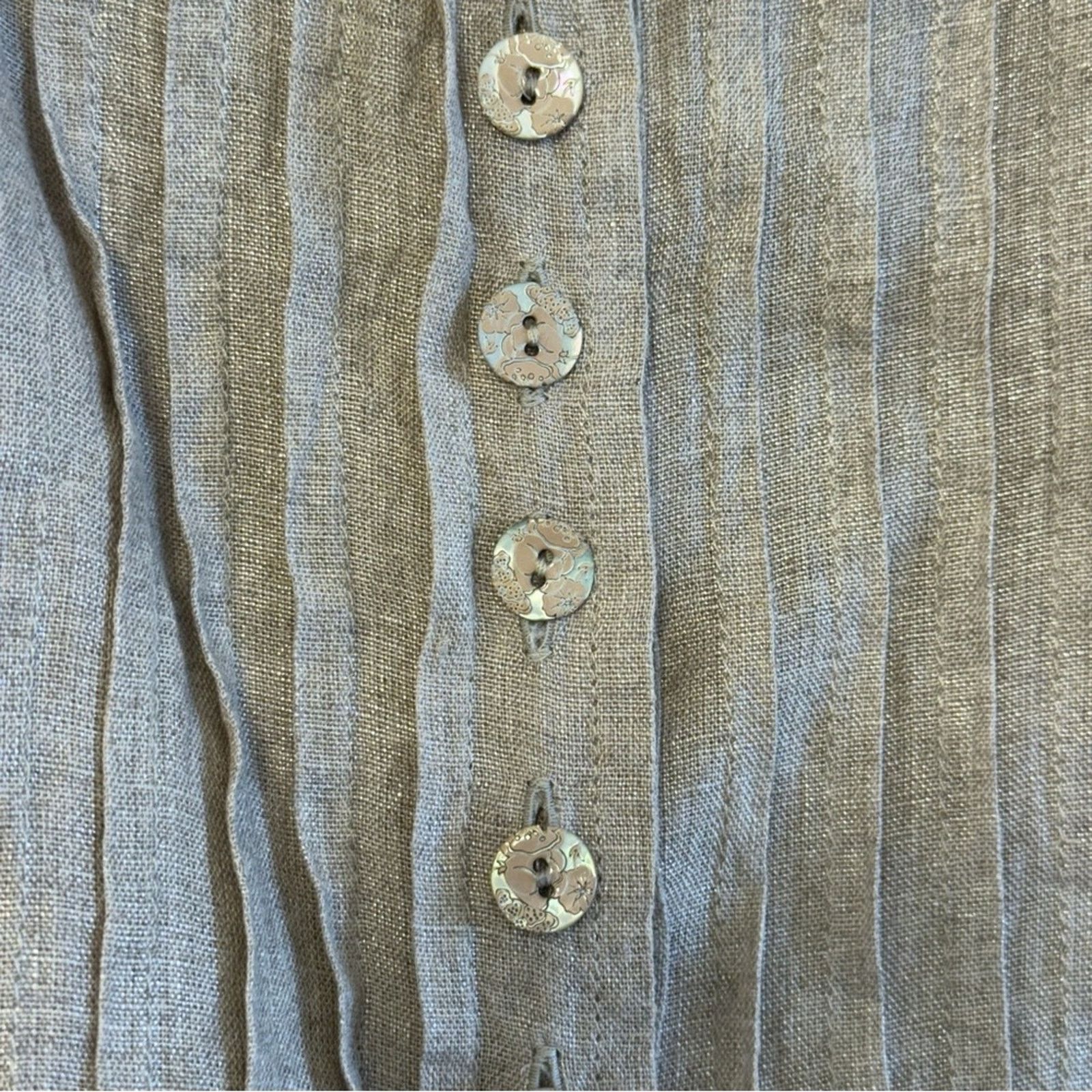 Armani Collezioni ARMANI Collezioni Linen Sleeveless Top, Size 4 Size S / US 4 / IT 40 - 3 Thumbnail