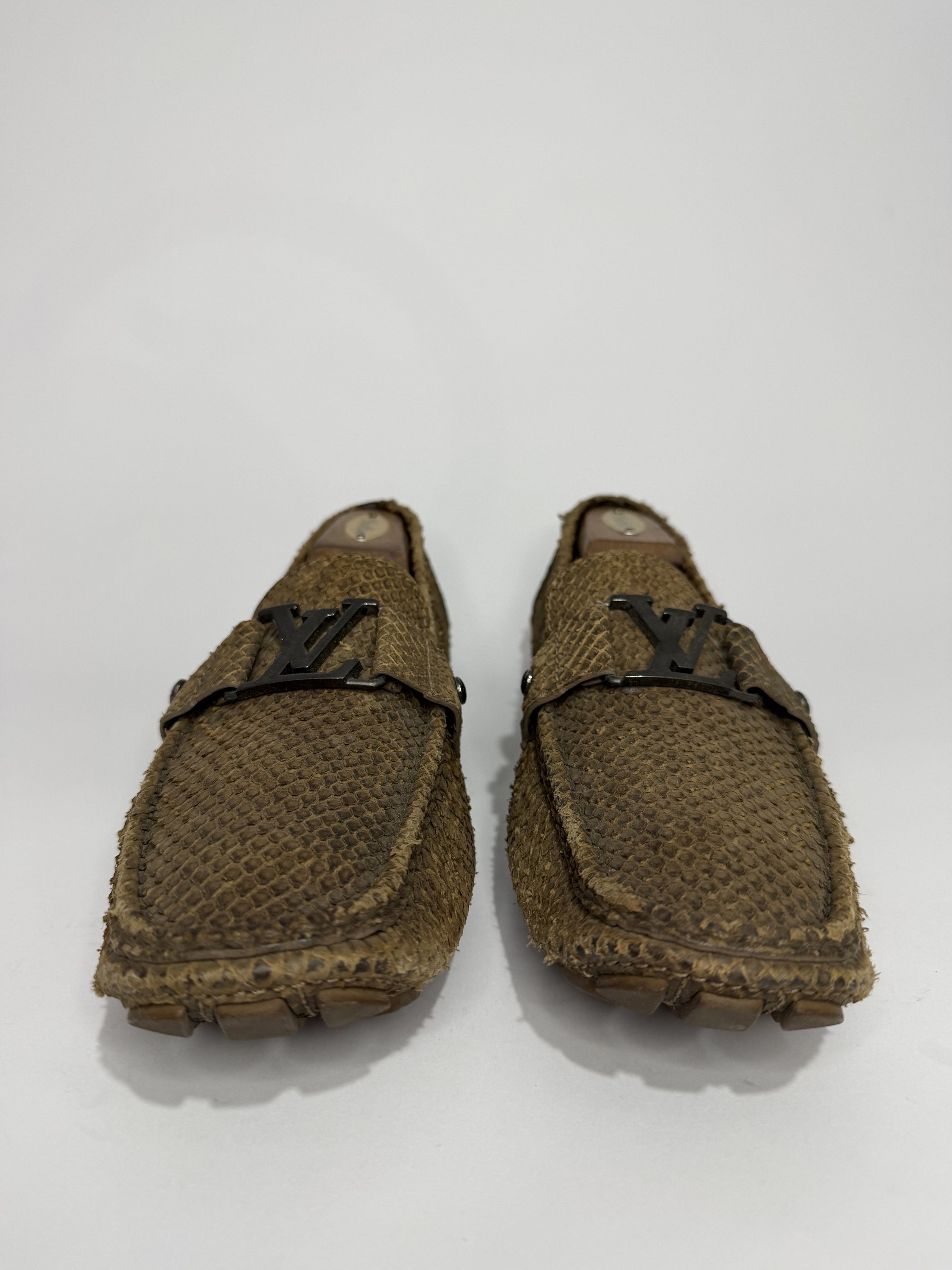 Louis Vuitton Louis Vuitton Brown Python Leather Monte Carlo Loafers Size US 10.5 / EU 43-44 - 3 Thumbnail