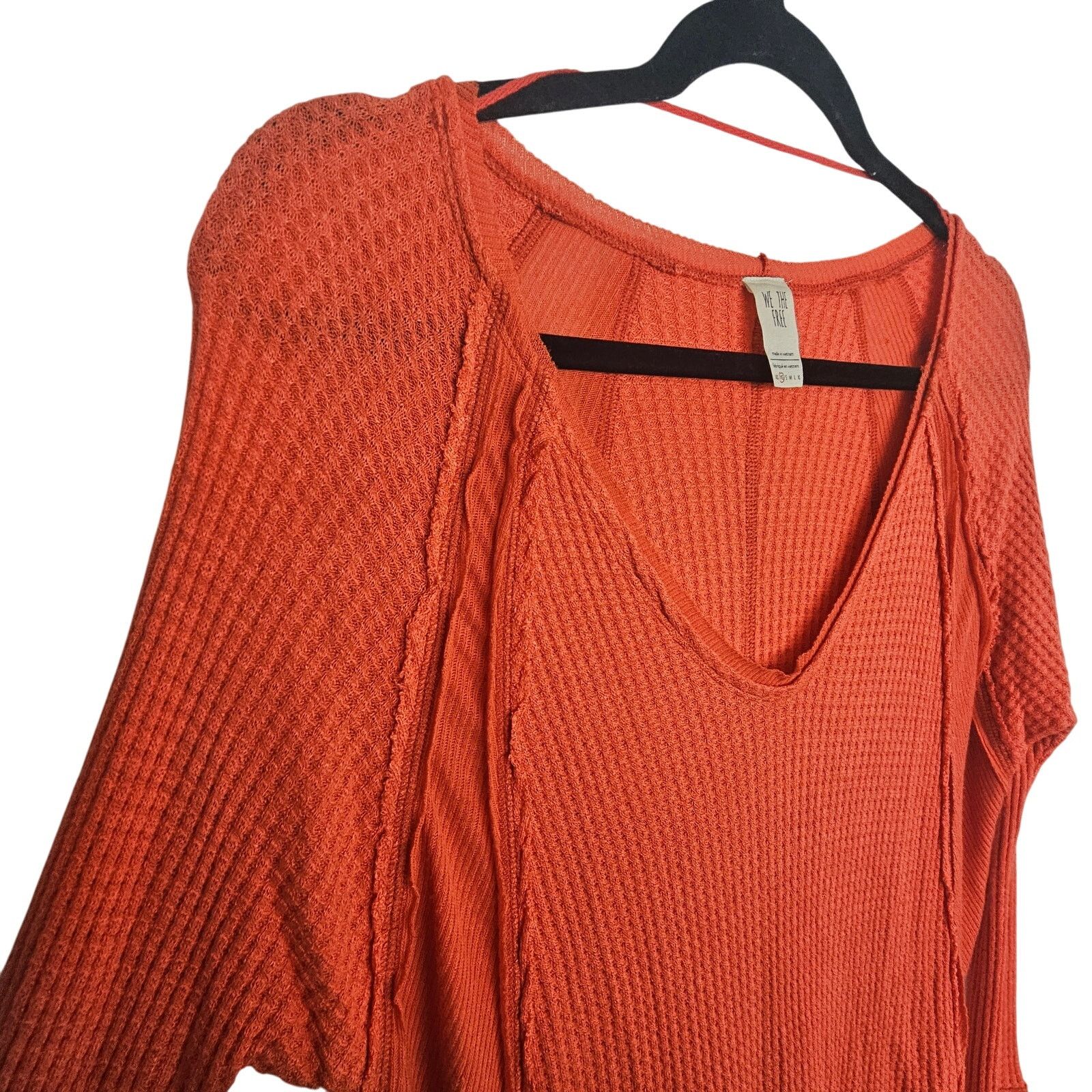Free People Free People Catalina Orange Waffle Knit Thermal Tunic XS Size XS / US 0-2 / IT 36-38 - 6 Thumbnail