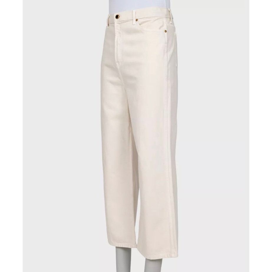 KHAITE Khaite White Wide-Leg Mid-Rise Jeans - Size 29 Size 29" - 2 Thumbnail
