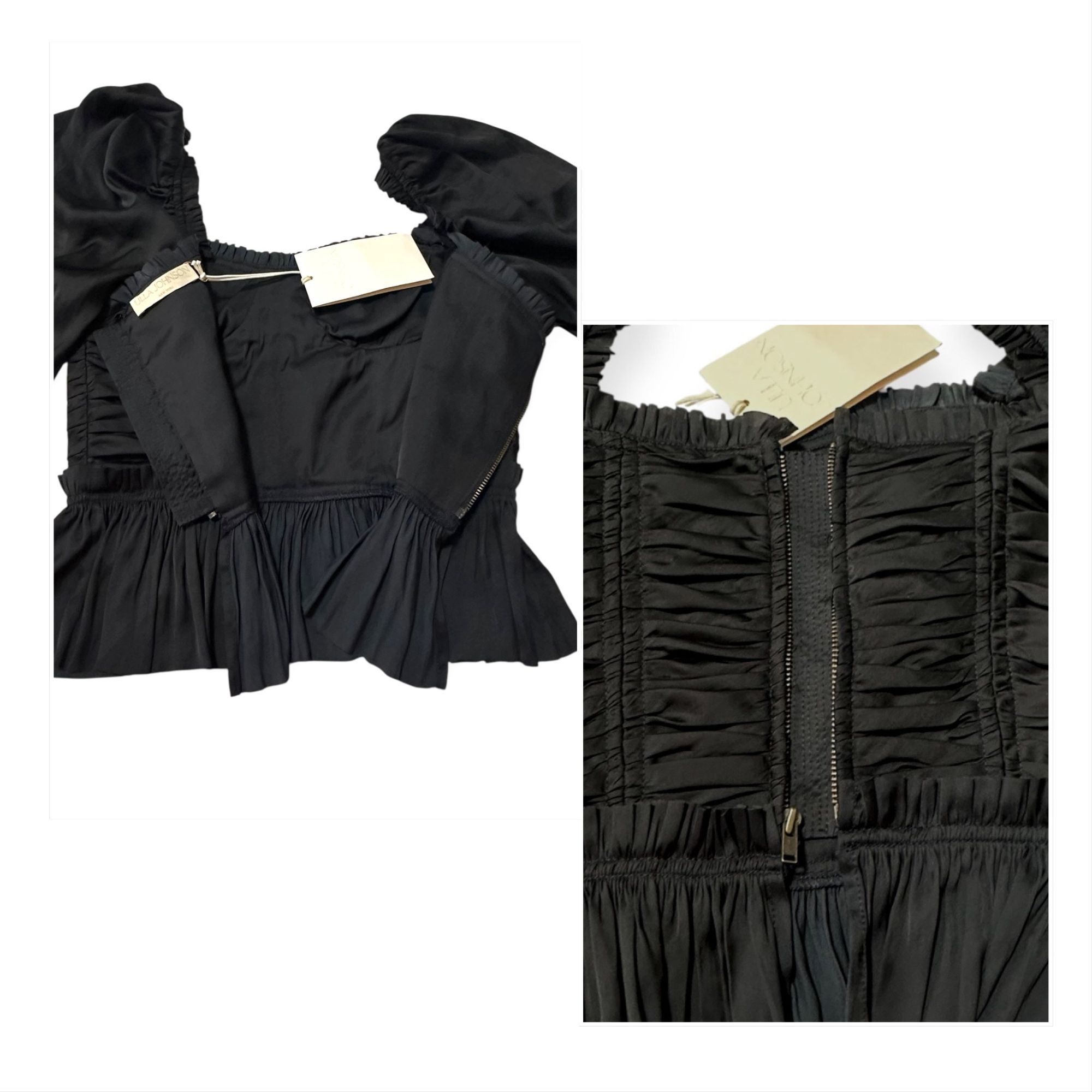 Ulla Johnson Ulla Johnson Mia Blouse in Noir (Black), Size 0, New with ta Size XS / US 0-2 / IT 36-38 - 11 Thumbnail