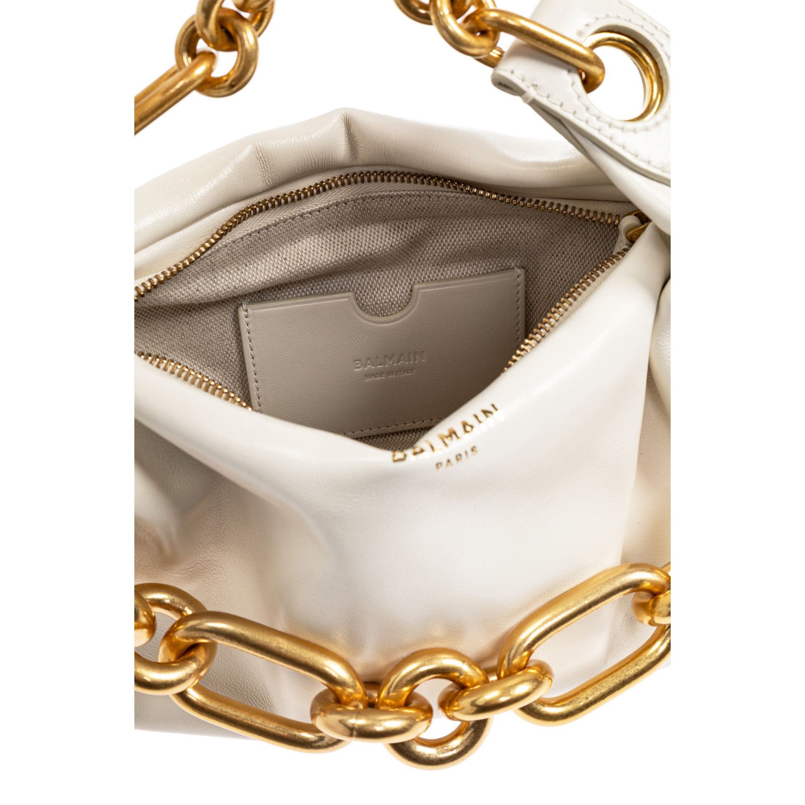 Balmain BALMAIN Sync Mini $1995 Beige Leather Top Handle Bag New & A Size ONE SIZE - 4 Thumbnail