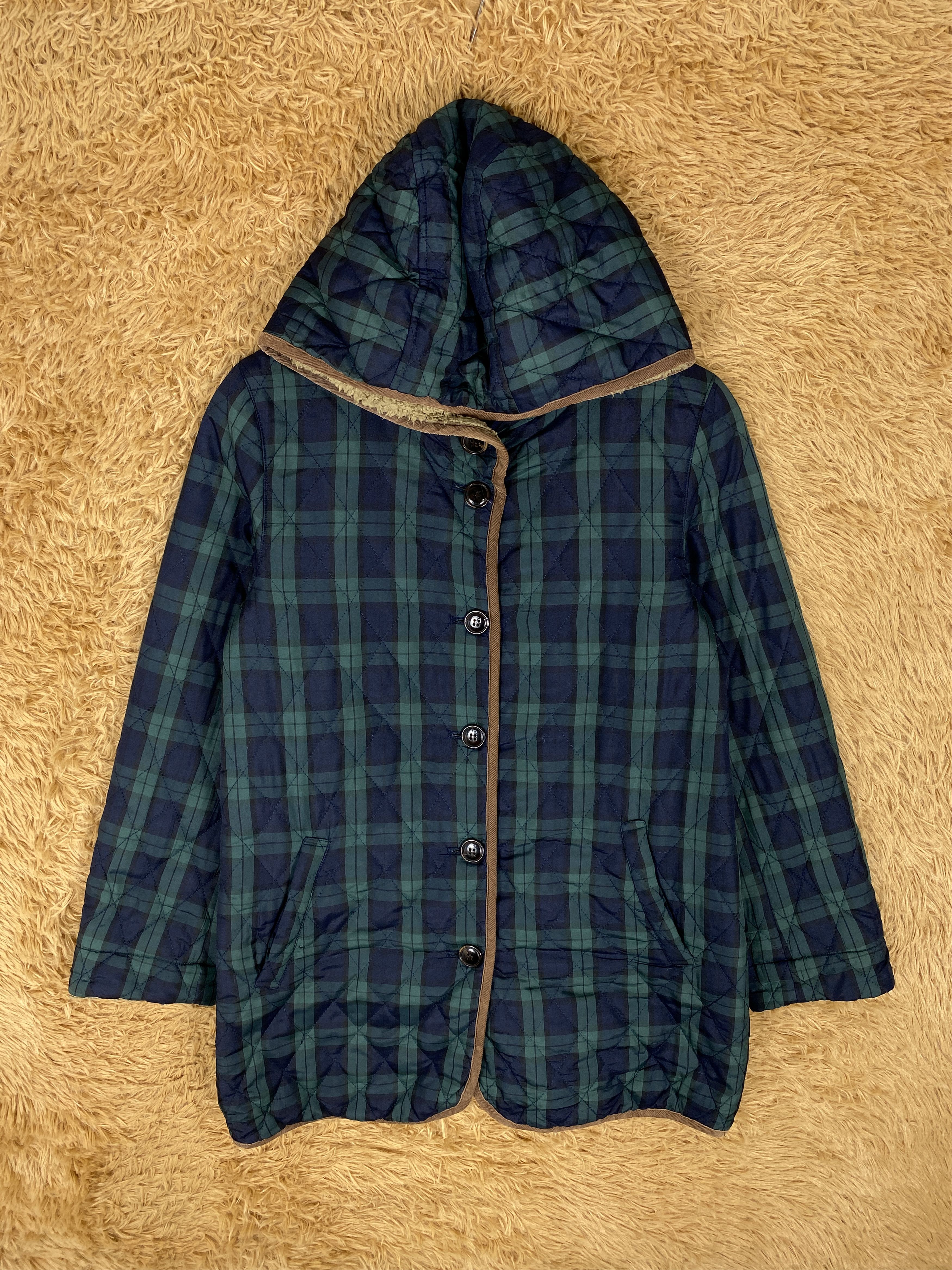 Image of Vintage Hoodie Flannel Jacket, Men's (Size Small)