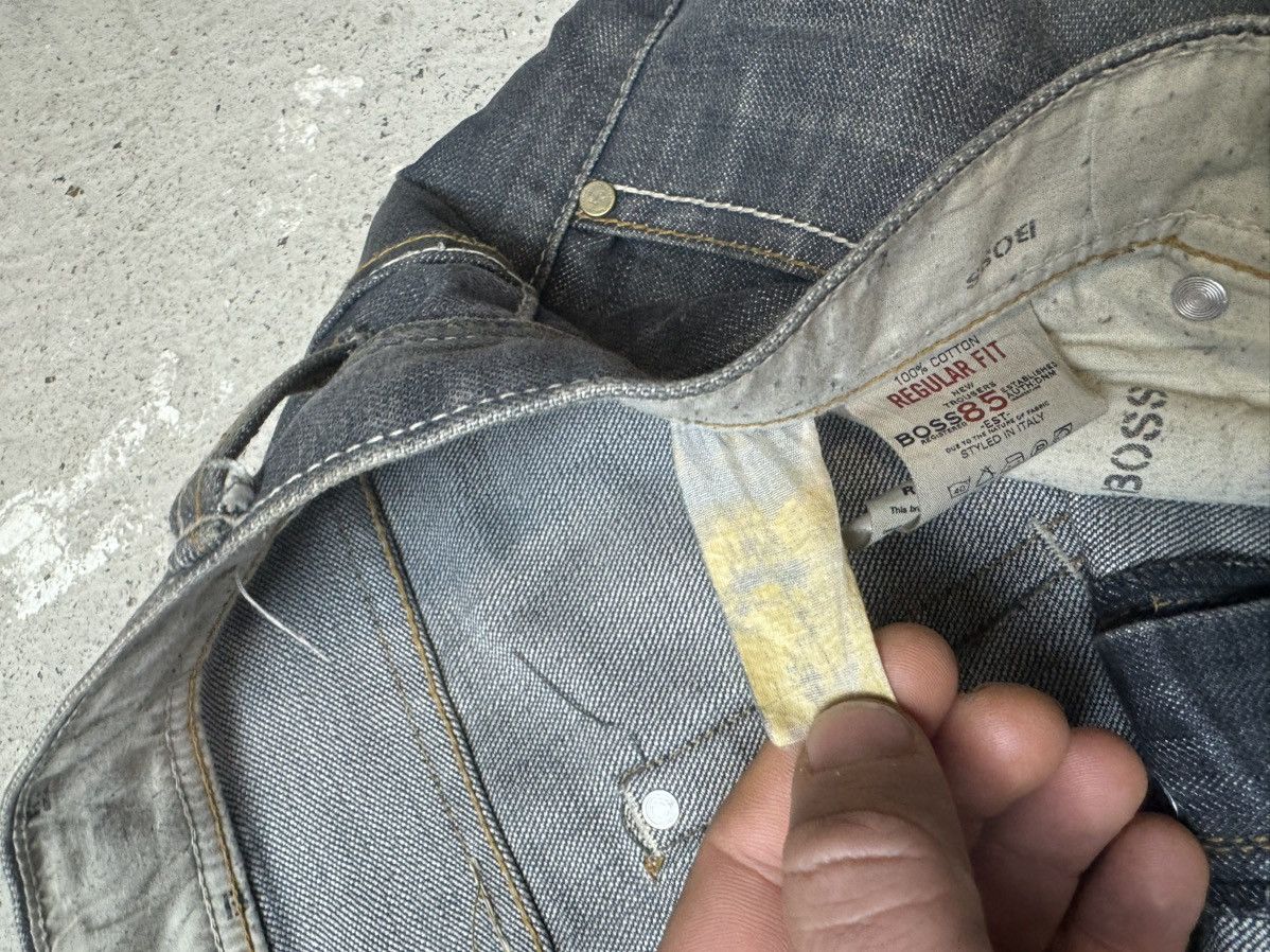 Japanese Brand × Vintage Vintage Y2K Boss Antique Embroidered Logo Baggy Denim Pants Size US 33 - 8 Thumbnail
