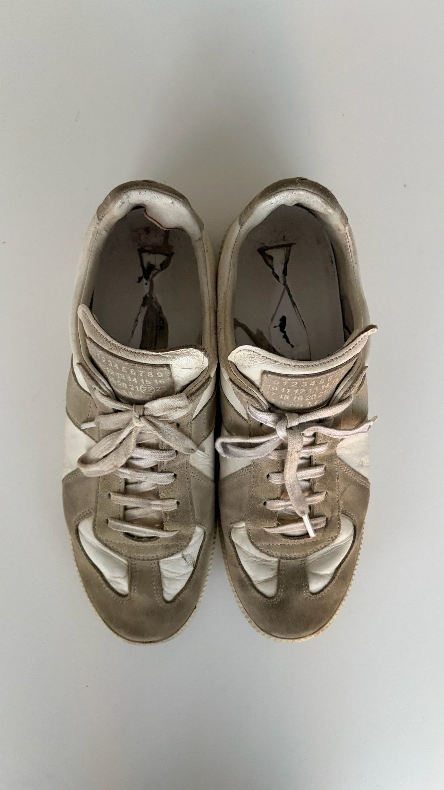 Maison Margiela 2010s Maison Margiela GAT Replica Double White Sneakers Size US 10 / EU 43 - 7 Thumbnail