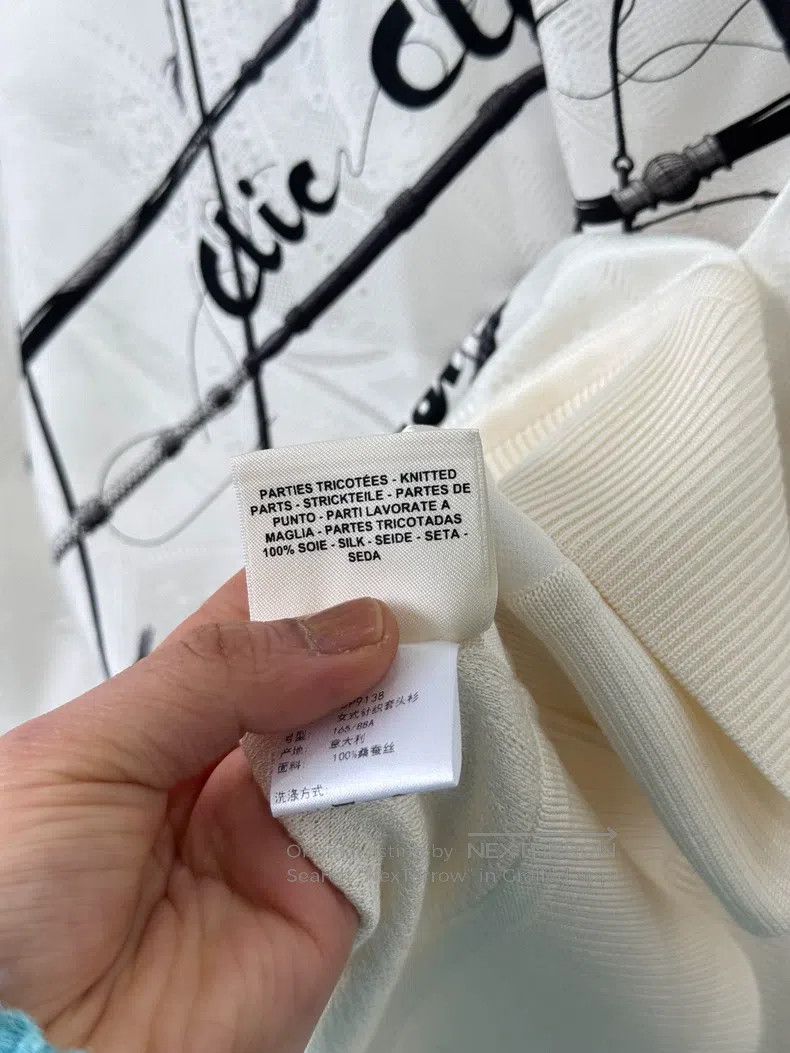Hermes Hermes Off-white Silk Long-sleeve Top / T-shirt / Hoodie Size XS / US 0-2 / IT 36-38 - 8 Thumbnail