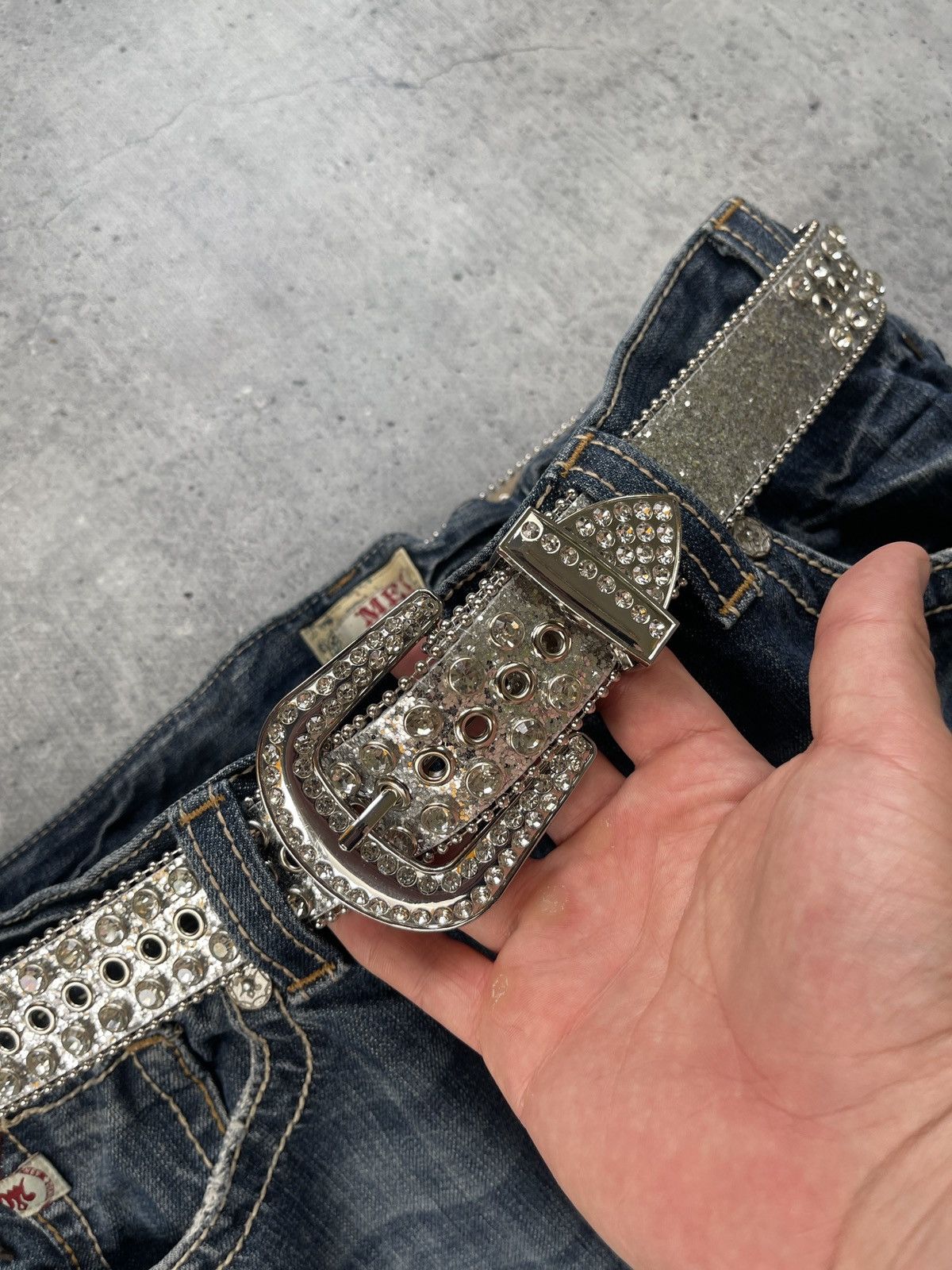Japanese Brand B. B. Simon Style Vintage 90s Japanese opium Rock Y2K belt Size ONE SIZE - 4 Thumbnail