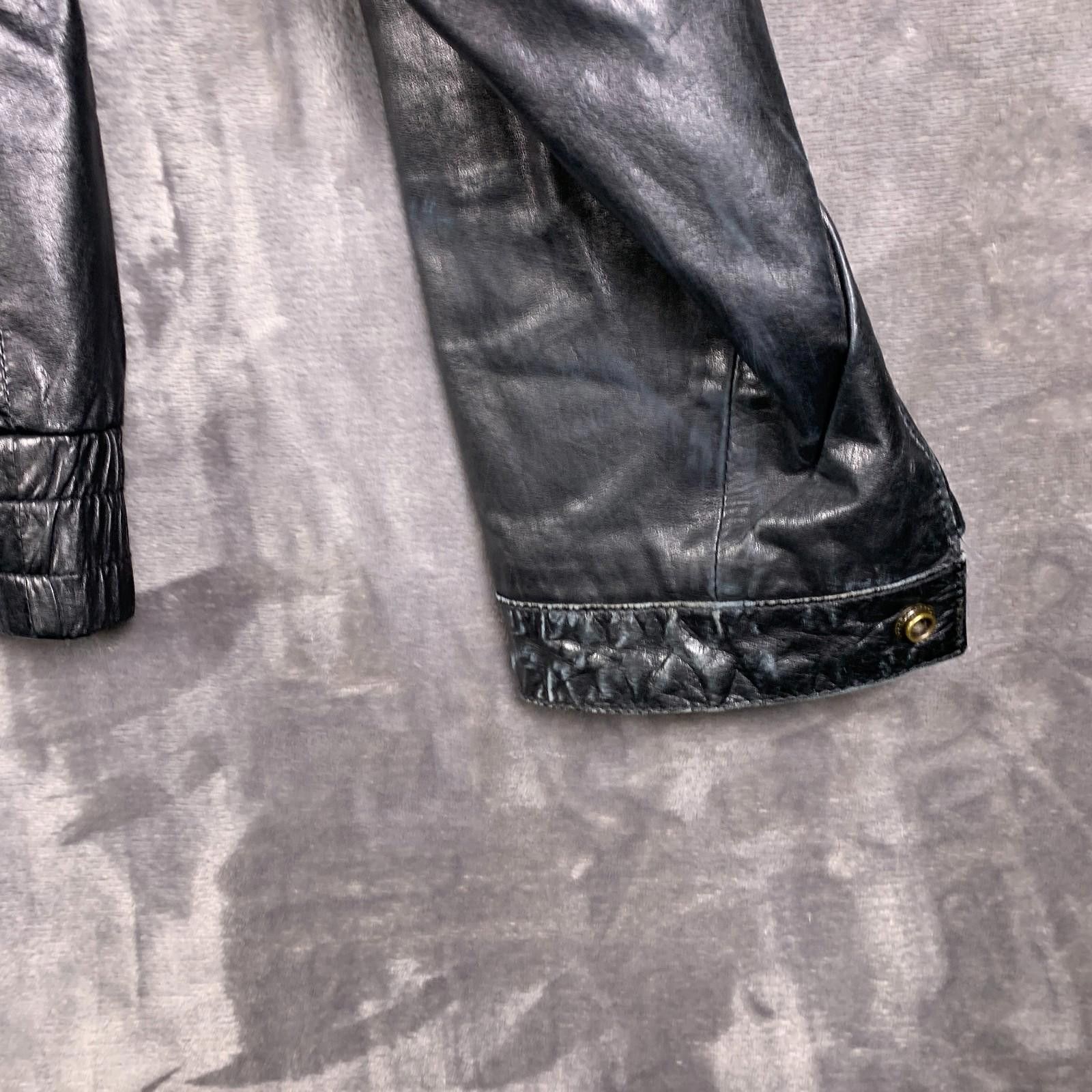 Saks Fifth Avenue Vintage Mens Saks Fifth Ave Black Leather Jacket Sz. 40 (303 Size US M / EU 48-50 / 2 - 8 Thumbnail