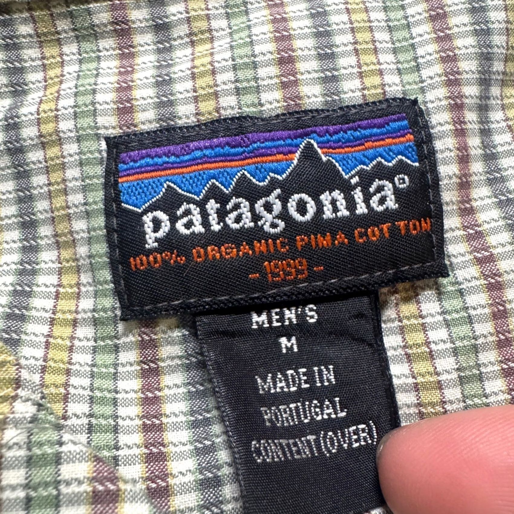 Patagonia Patagonia Pima Cotton Shirt Mens M Blue Plaid Long Sleeve Button Up Size US M / EU 48-50 / 2 - 3 Thumbnail