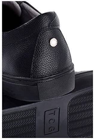 Other TCG Kennedy Mens Black Leather Low Top Lace Up Lifestyle Size US 12 / EU 45 - 4 Thumbnail