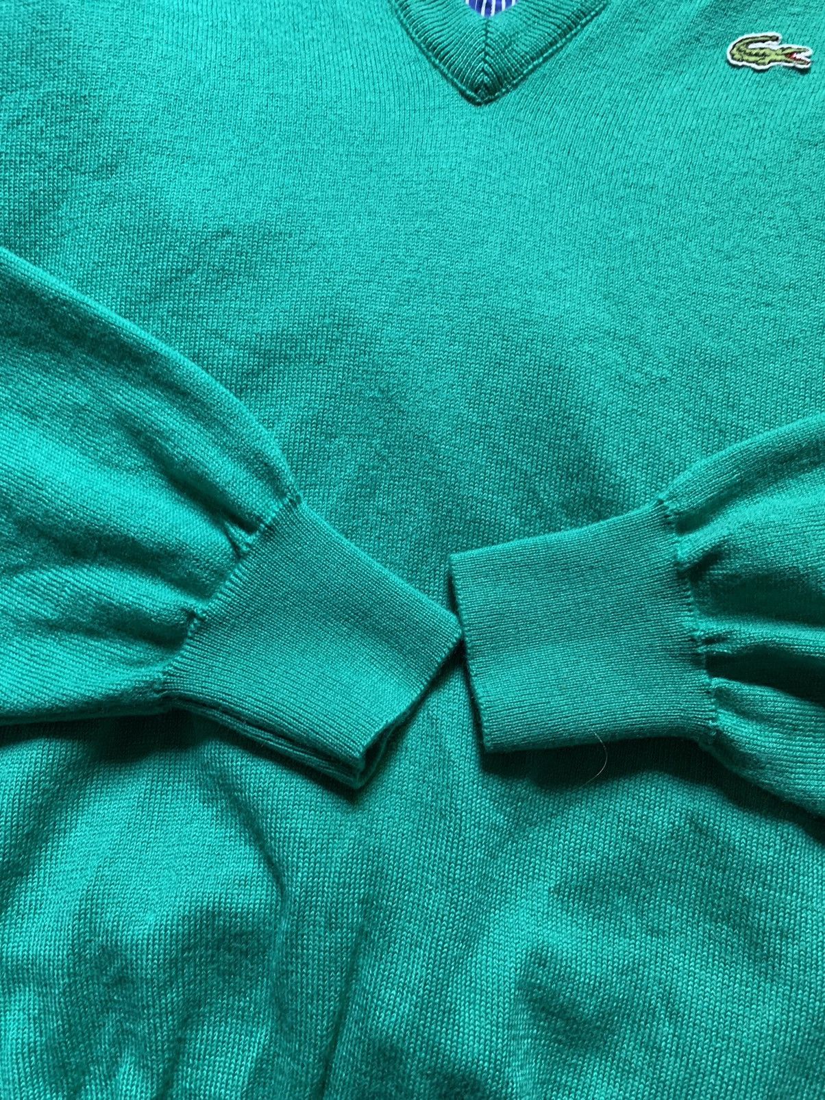 Lacoste × Vintage Vintage Lacoste V Neck Sweater Knitwear Green Y2K USA Size US S / EU 44-46 / 1 - 3 Thumbnail