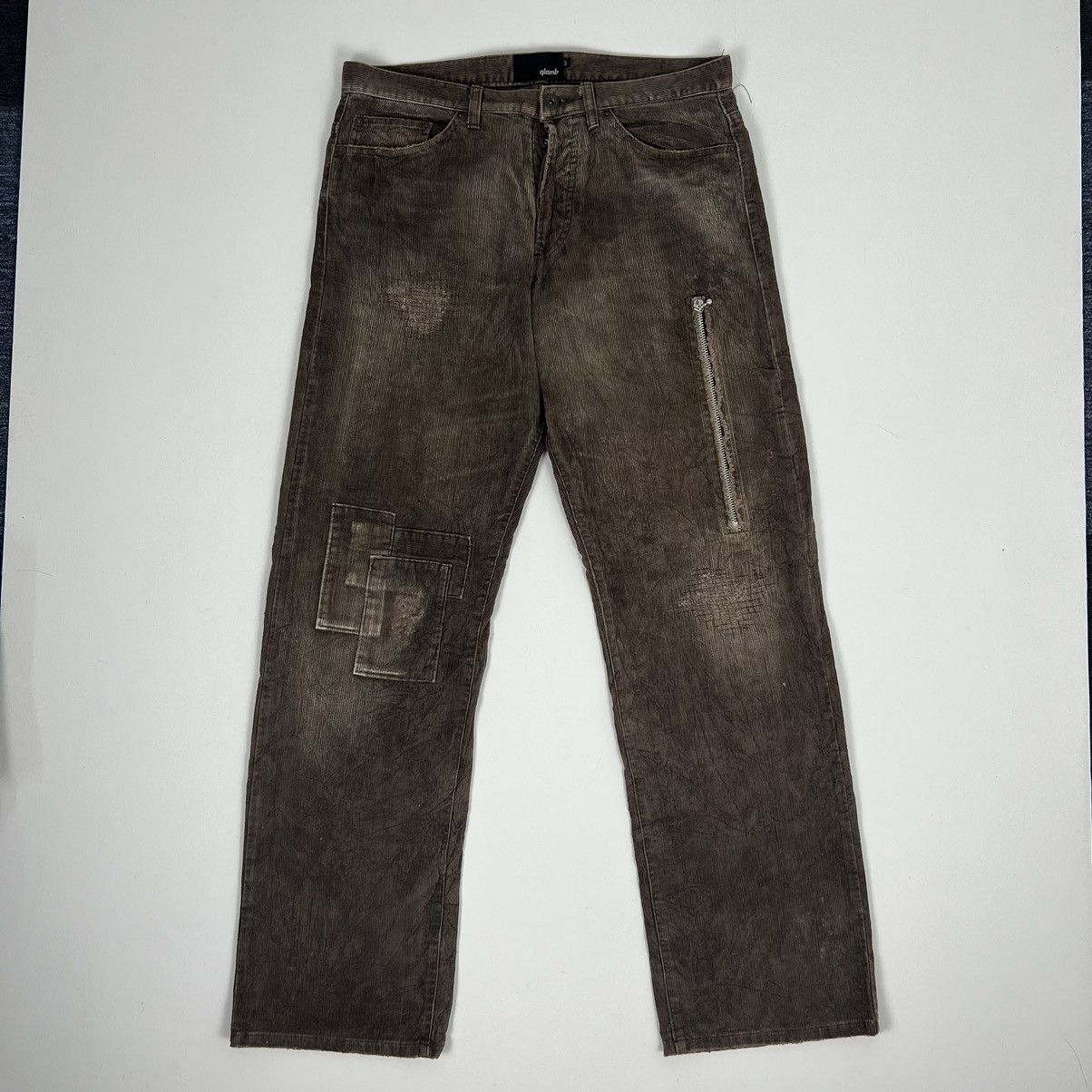 Vintage Qlamb Corduroi Custom Patchwork Pants Trousers