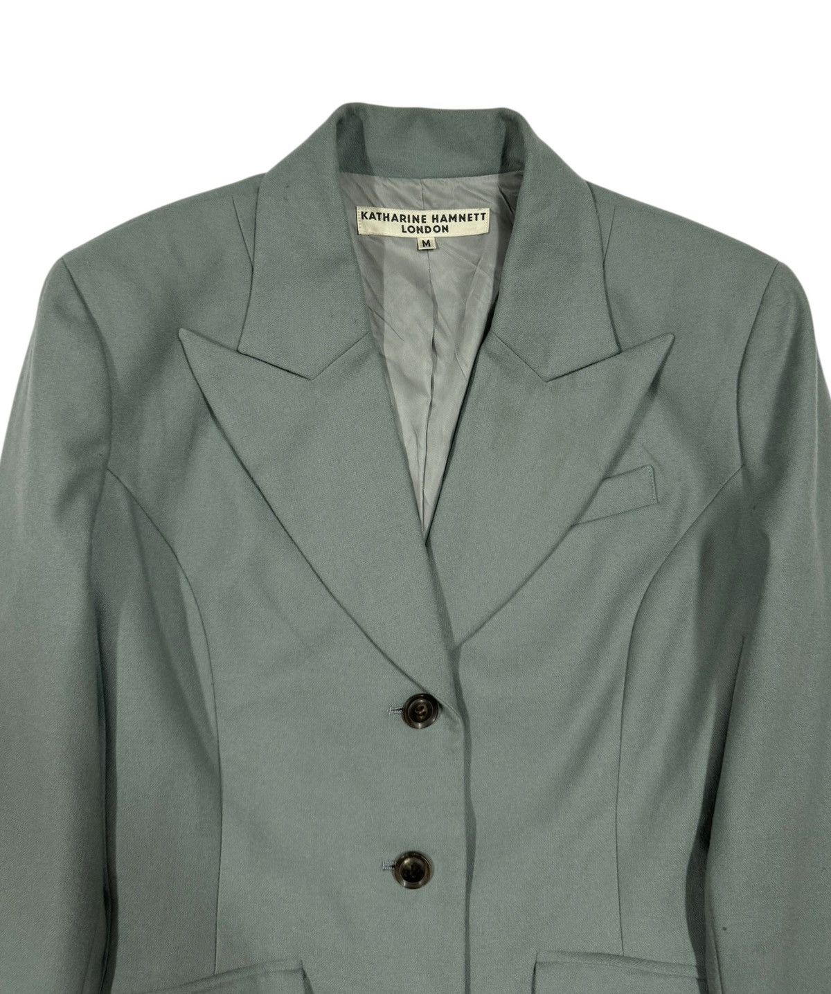 Katharine Hamnett London Katharine Hamnett London Green Blazer Jacket Size M / US 6-8 / IT 42-44 - 4 Thumbnail