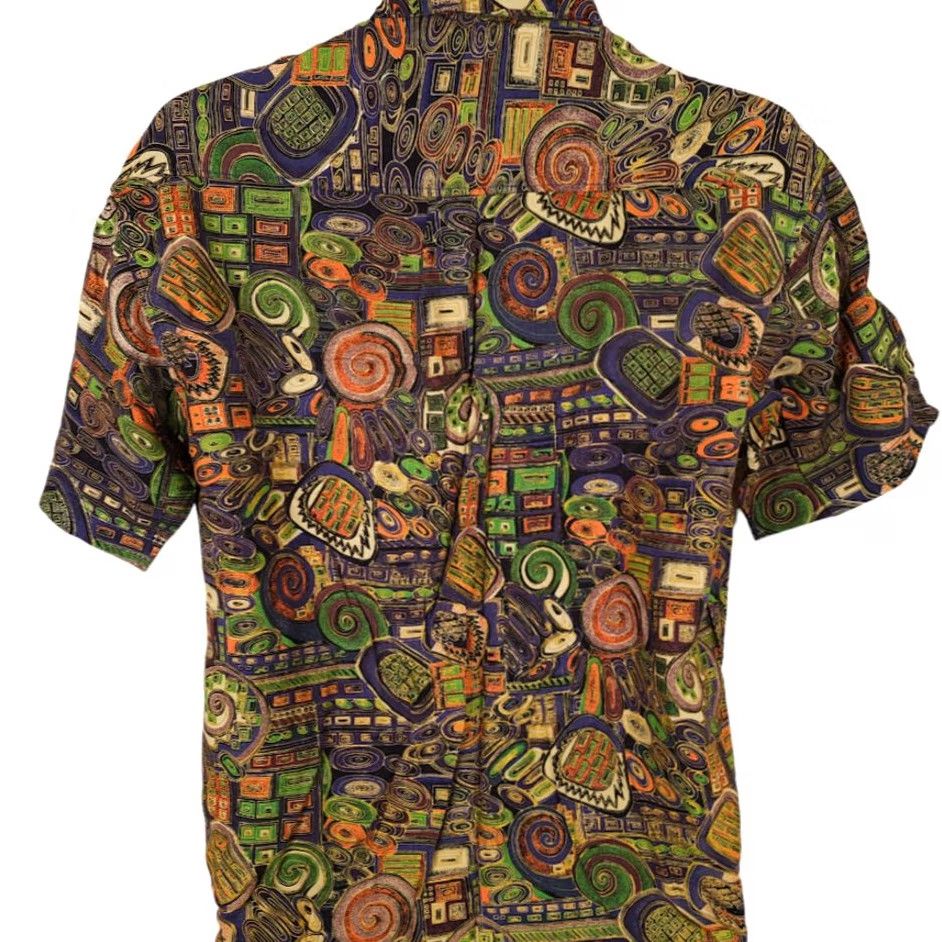 Vintage VINTAGE Tomorrow Abstract Shirt Mens Size Small Camp All Over Print Geometric Size US S / EU 44-46 / 1 - 4 Thumbnail