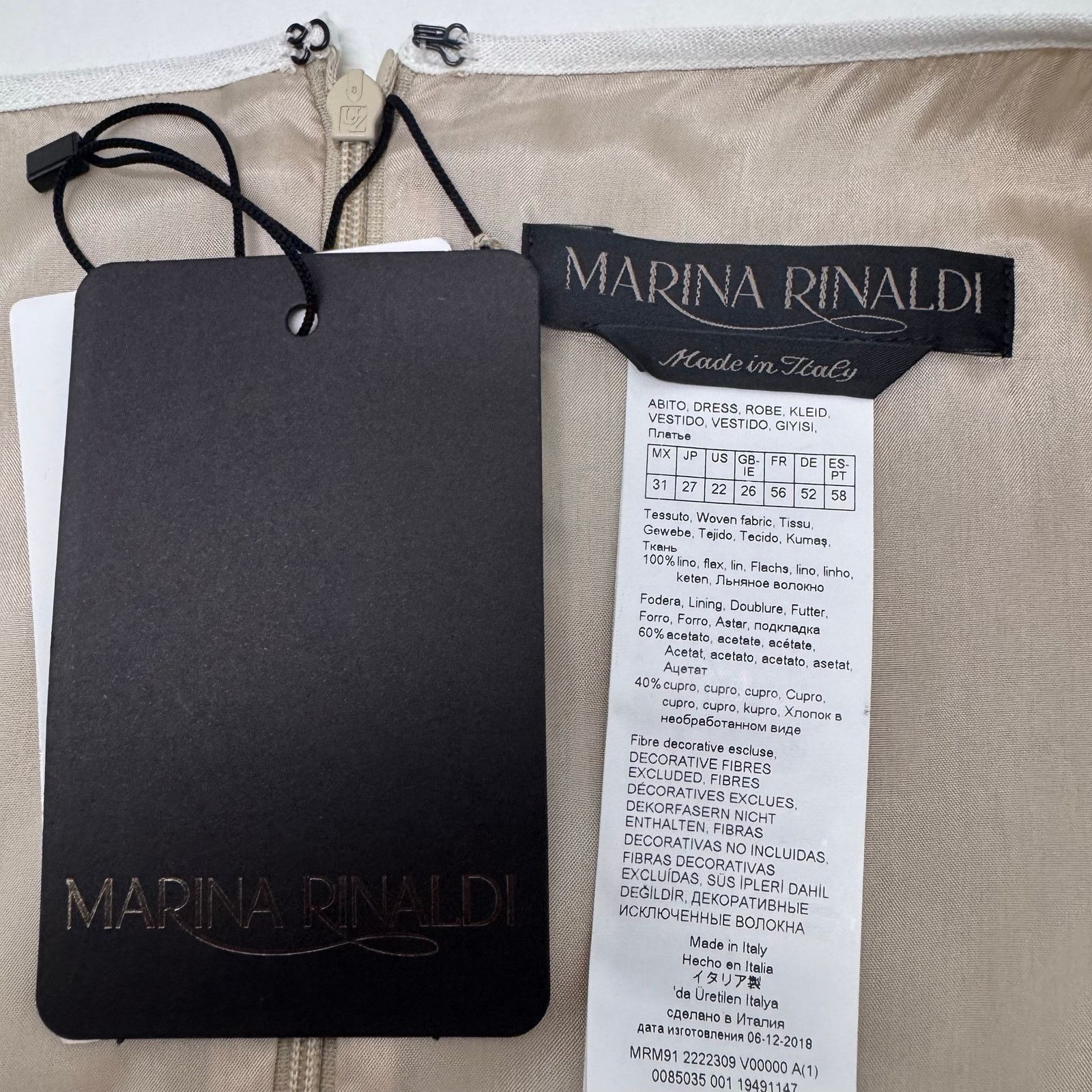 Marina Rinaldi Marina Rinaldi Linen Midi Dress Contrast Seamed PLUS sz 22 Size 3XL / US 20-22 - 10 Thumbnail
