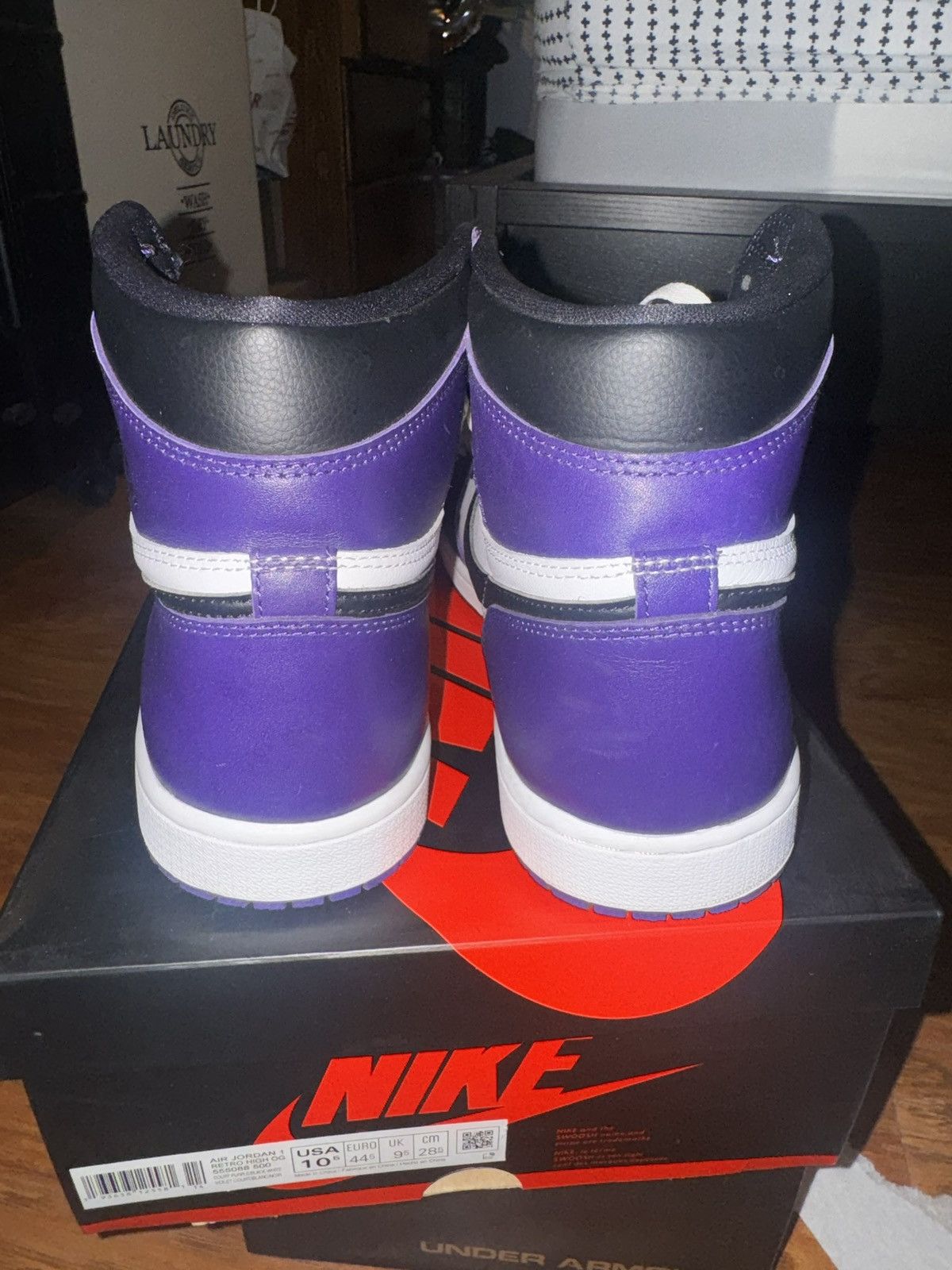 Jordan Brand Jordan 1 Court Purple Size US 10.5 / EU 43-44 - 2 Thumbnail