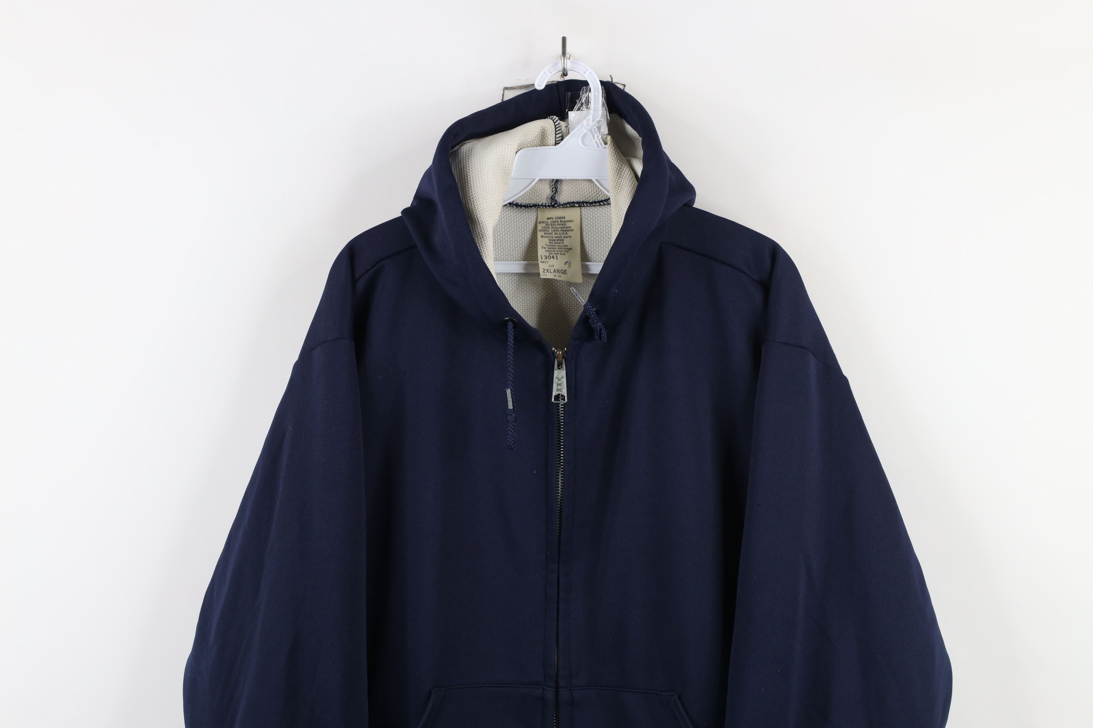 Vintage Vintage 70s 80s Streetwear Knit Lined Full Zip Hoodie USA Size US XXL / EU 58 / 5 - 2 Thumbnail