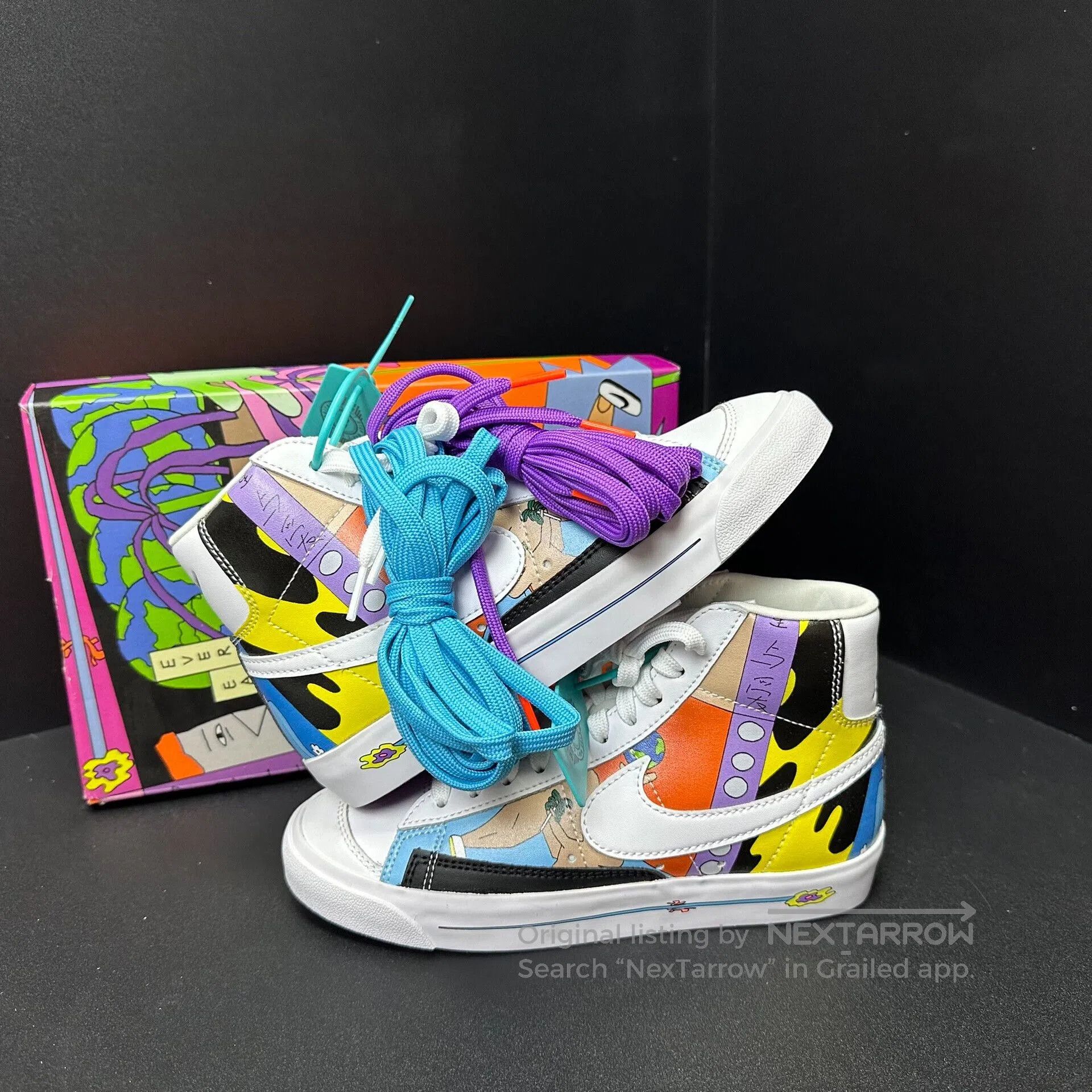 Nike Nike Blazer Graffiti Sneakers. Size US 5.5 / EU 38 - 4 Thumbnail