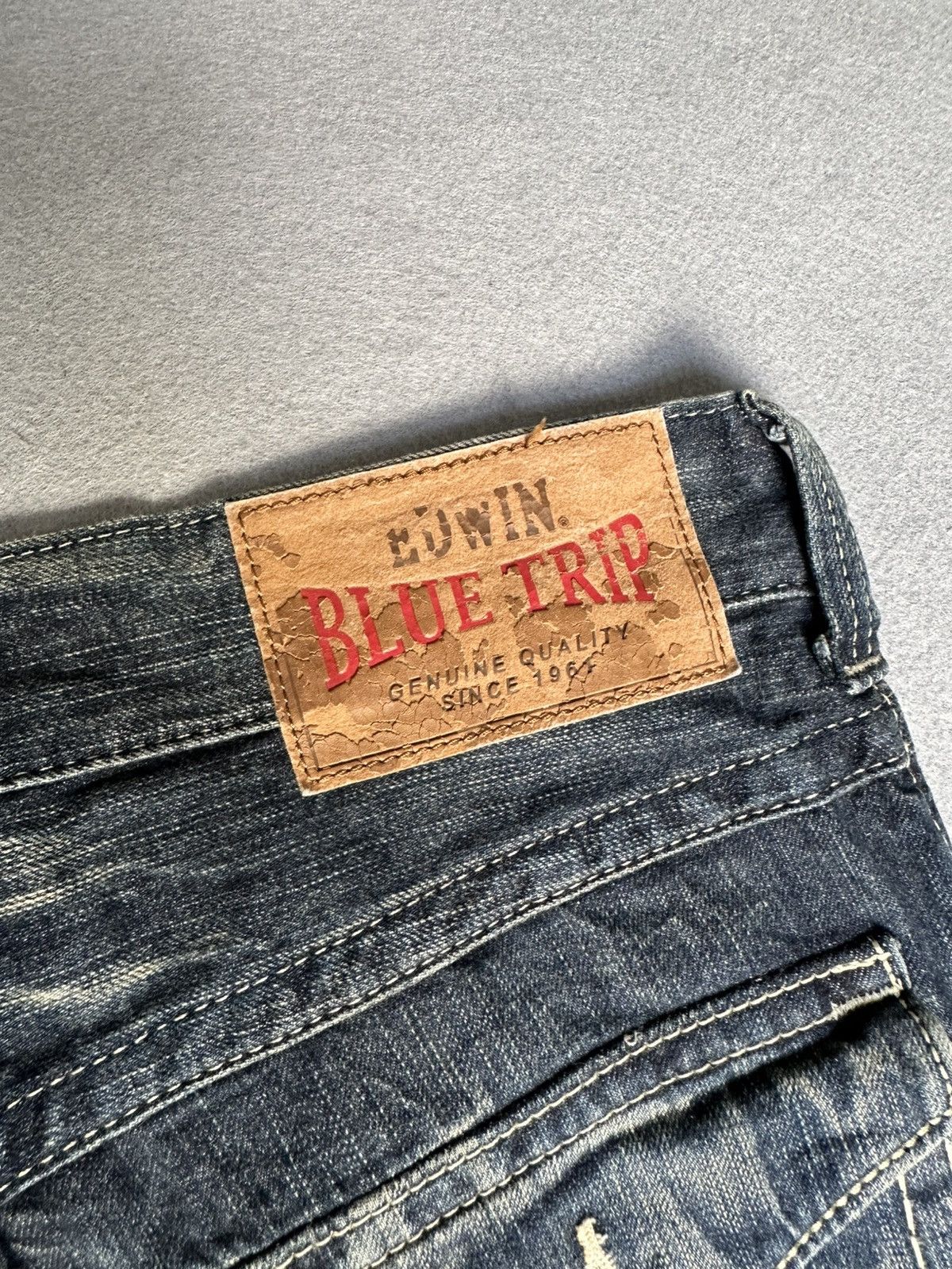 Japanese Brand FLARE Edwin Blue Trip Denim Size US 32 / EU 48 - 19 Thumbnail