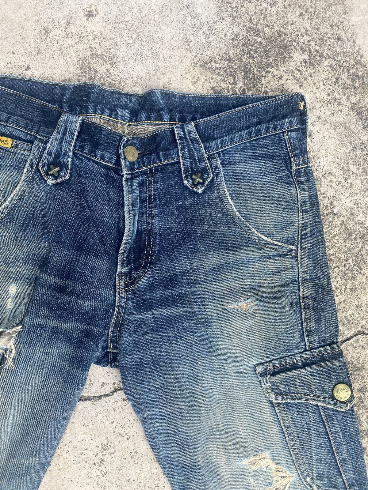 If Six Was Nine × Lee × Vintage Flare Jeans Lee Distressed Faded Bootcut Size US 31 - 9 Thumbnail