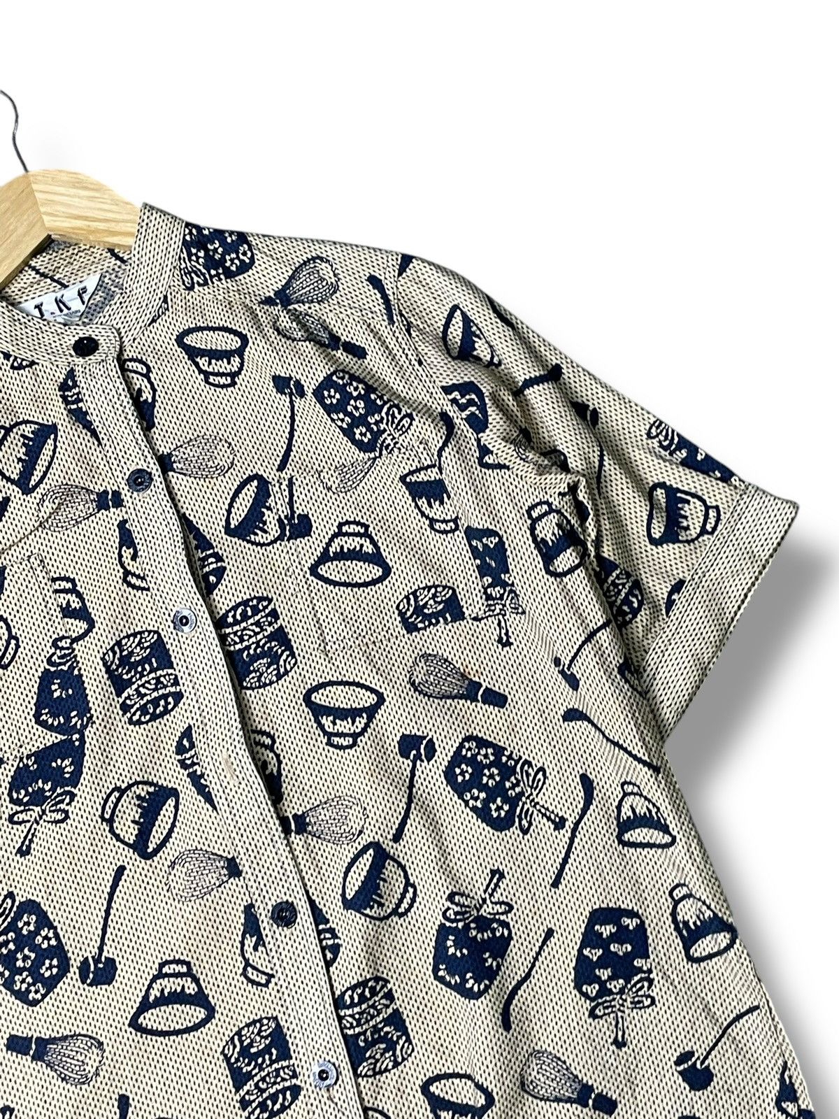 Japanese Brand × Vintage Kowatari Brand Hand Printed Button Up Shirts (77) Size US XXS / EU 40 - 2 Thumbnail