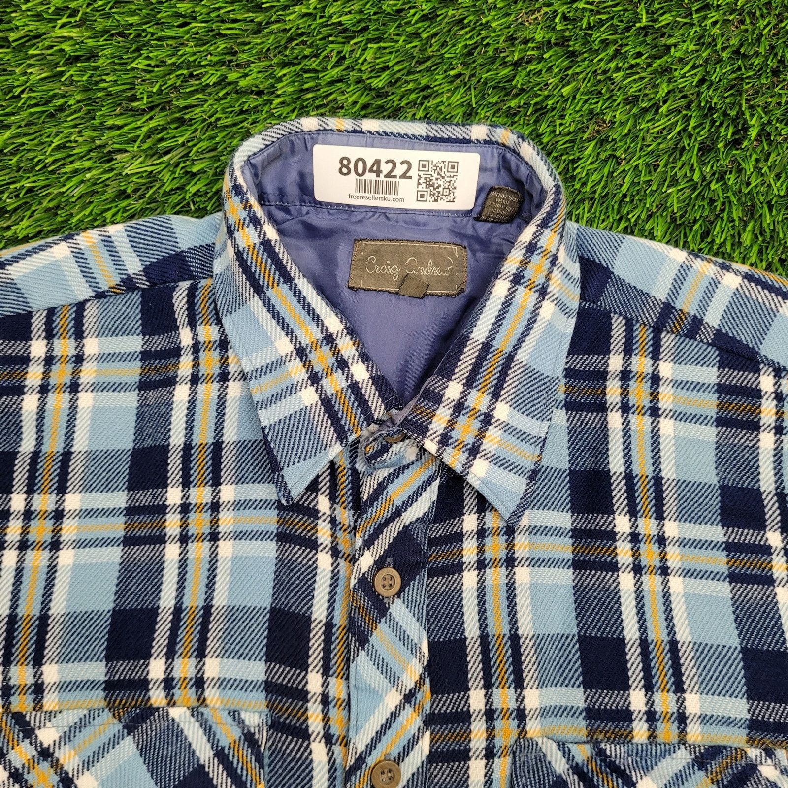 Other VTG Craig-Andrew Flannel Shirt XL Western Plaid Blue Yellow Size US XL / EU 56 / 4 - 2 Thumbnail