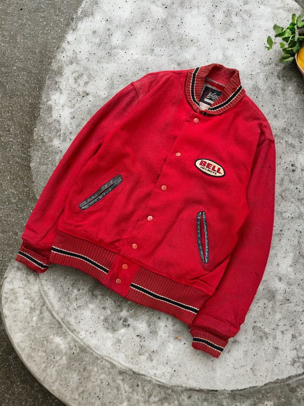 Vintage 🔥VINTAGE 70s BELL HELMETS VARSITY JACKET Size US M / EU 48-50 / 2 - 4 Thumbnail