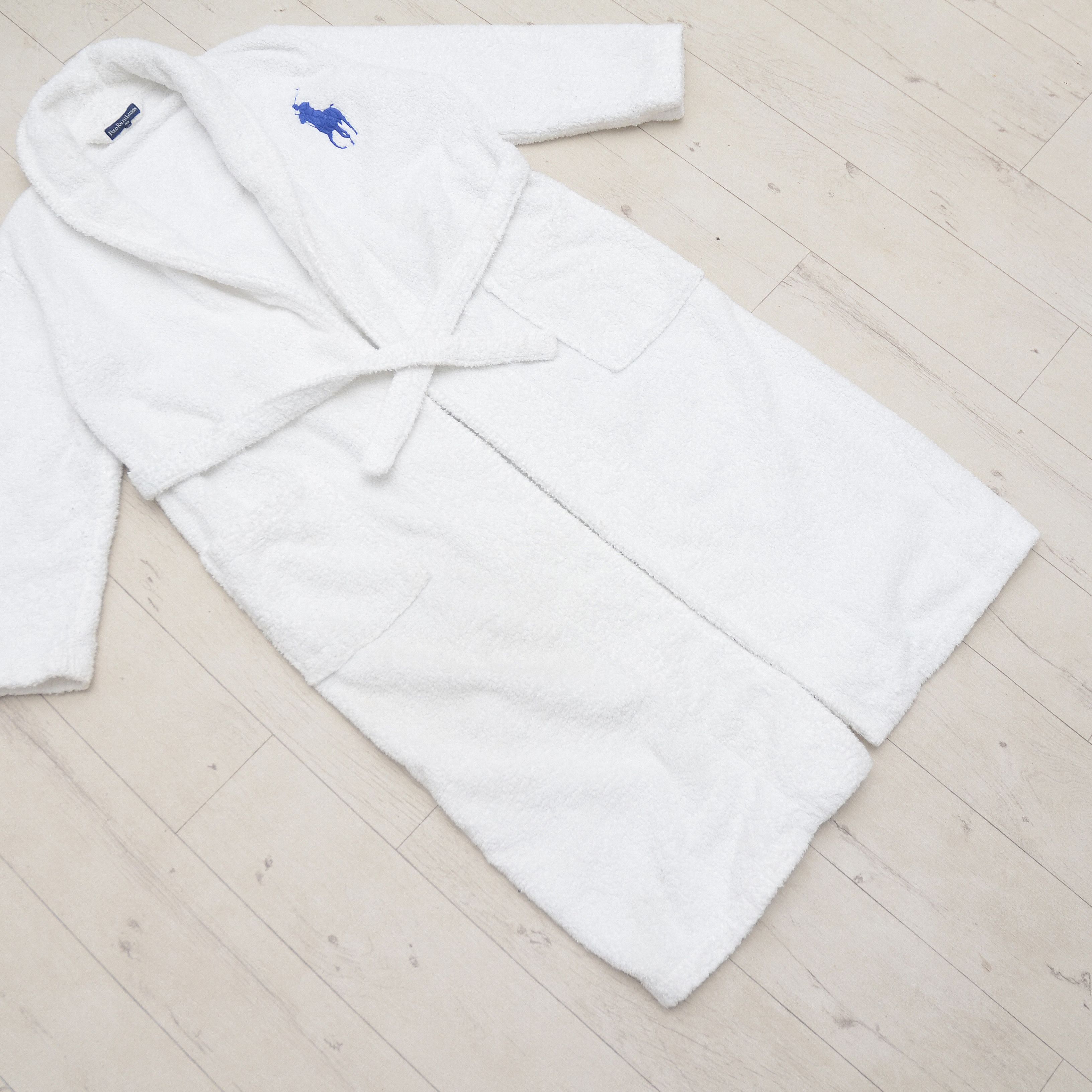 Polo Ralph Lauren × Ralph Lauren × Vintage Polo Ralph Lauren Unisex Robe Bathrobe S/M Big Pony Logo Size ONE SIZE - 3 Thumbnail
