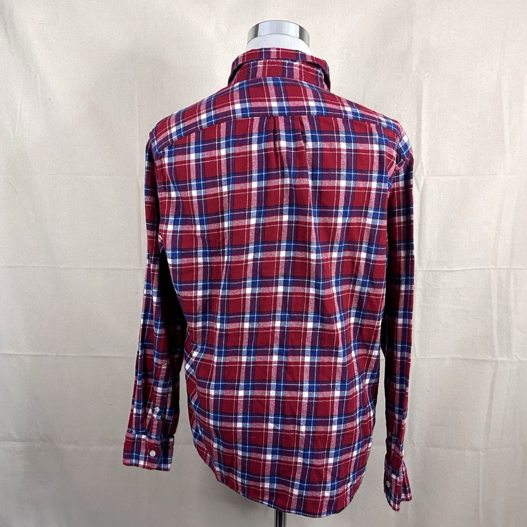 J.Crew J.CREW XL Slim Fit Flannel Shirt Red White Blue Plaid 100% Cotton Button Front Size US XL / EU 56 / 4 - 5 Thumbnail