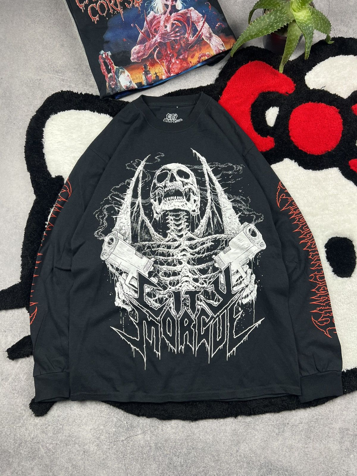 City Morgue City Morgue Rhinestones Skulls Grunge Dead Long Sleeve Size US M / EU 48-50 / 2 - 1 Thumbnail