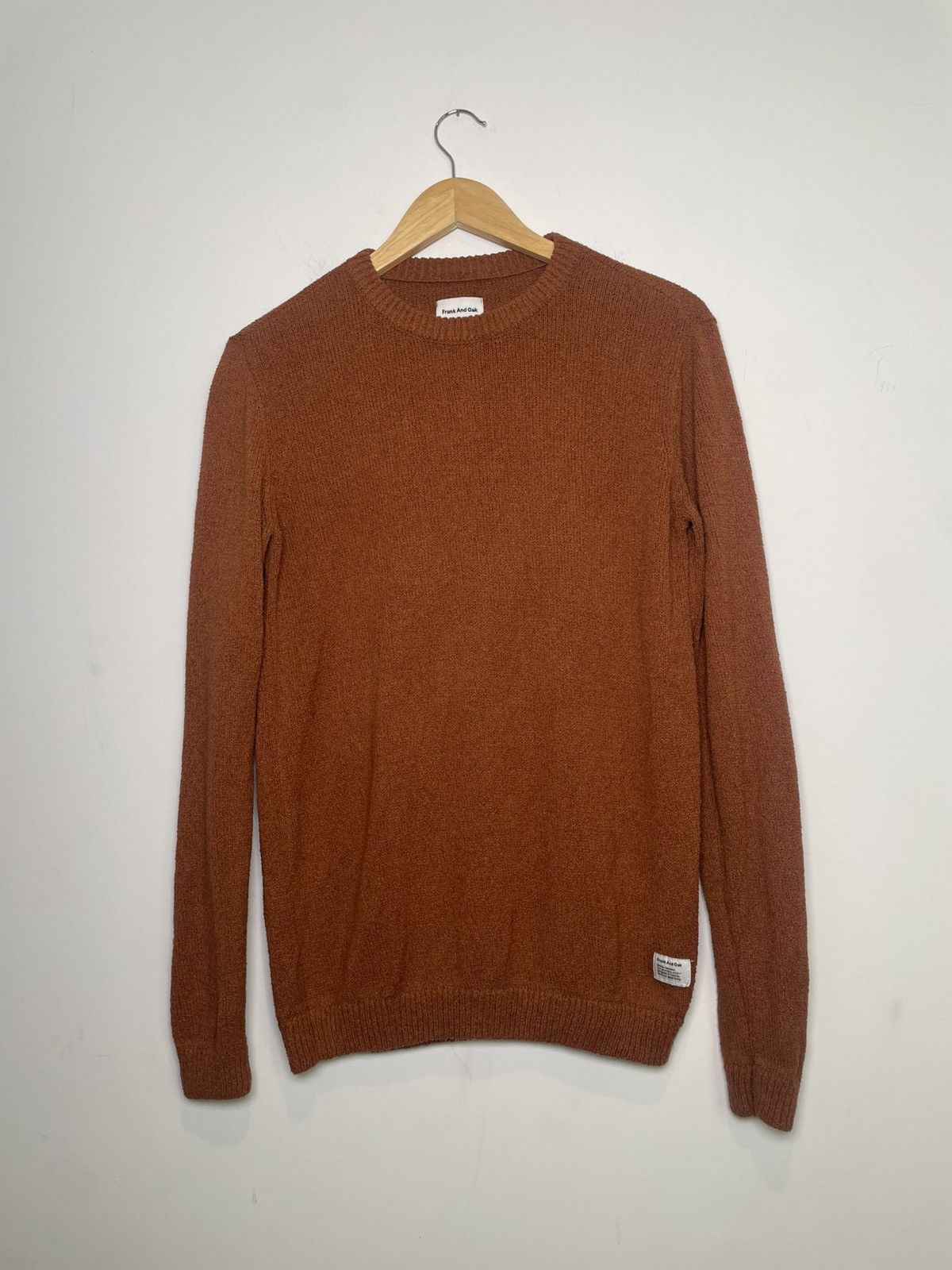 Frank And Oak Frank And Oak Textured Knit Sweater – Rust Brown (S) Size US S / EU 44-46 / 1 - 1 Thumbnail