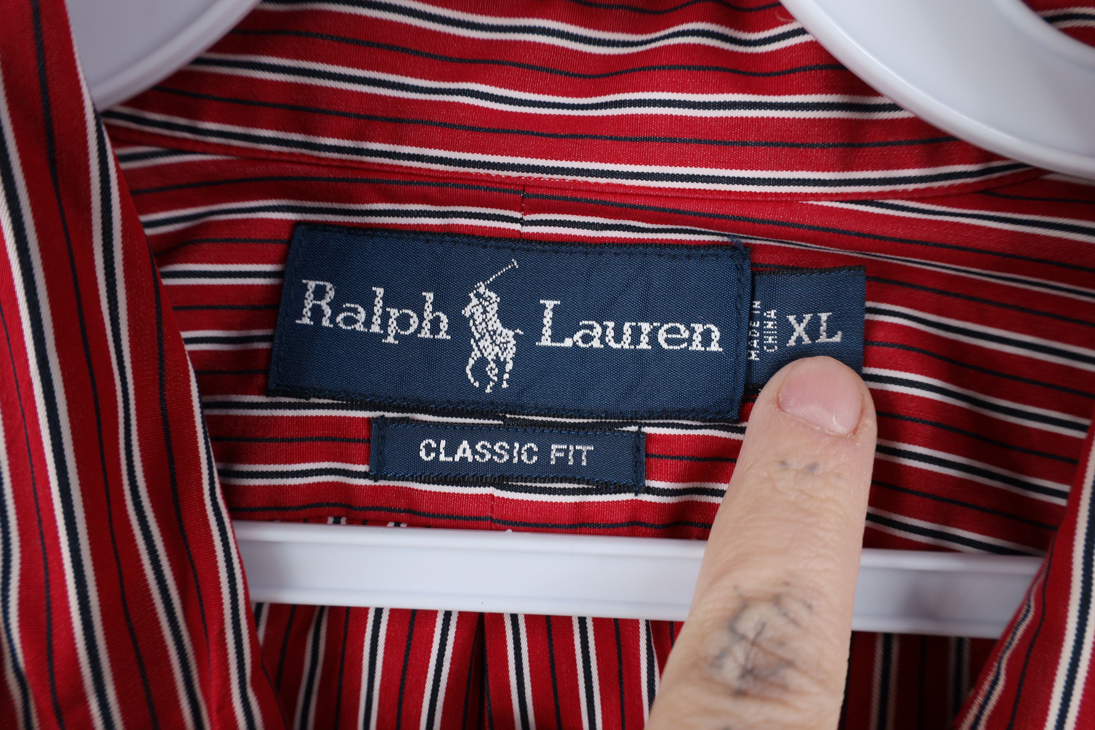 Ralph Lauren Vintage 90s Ralph Lauren Collared Button Down Shirt Red Size US XL / EU 56 / 4 - 7 Thumbnail