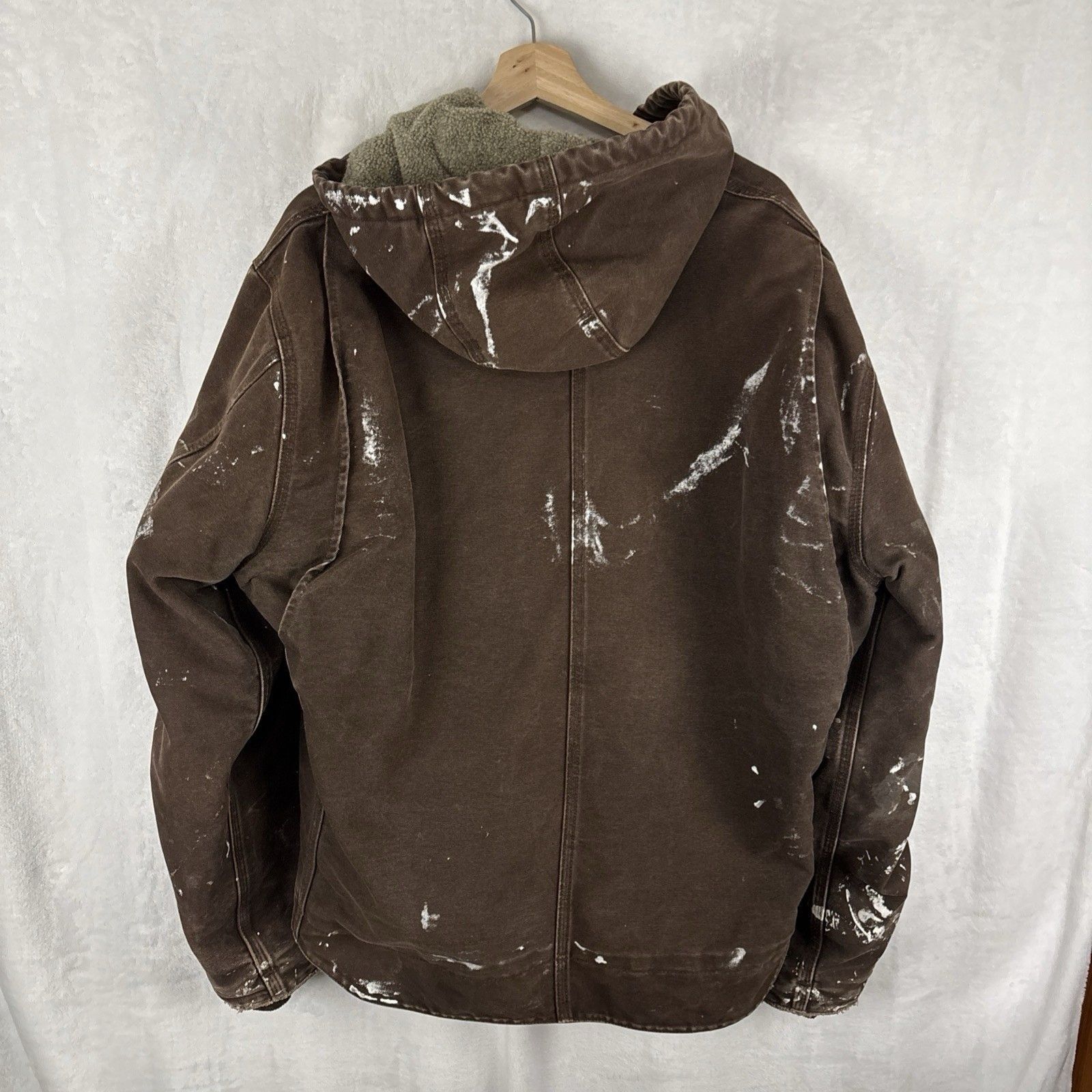 Carhartt Carhartt J141 DKB Brown Sherpa Lined Jacket Coat Size US XL / EU 56 / 4 - 6 Thumbnail